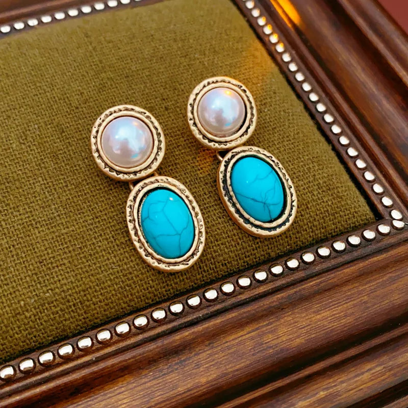 Set Antiguo de Turquesa y Perla