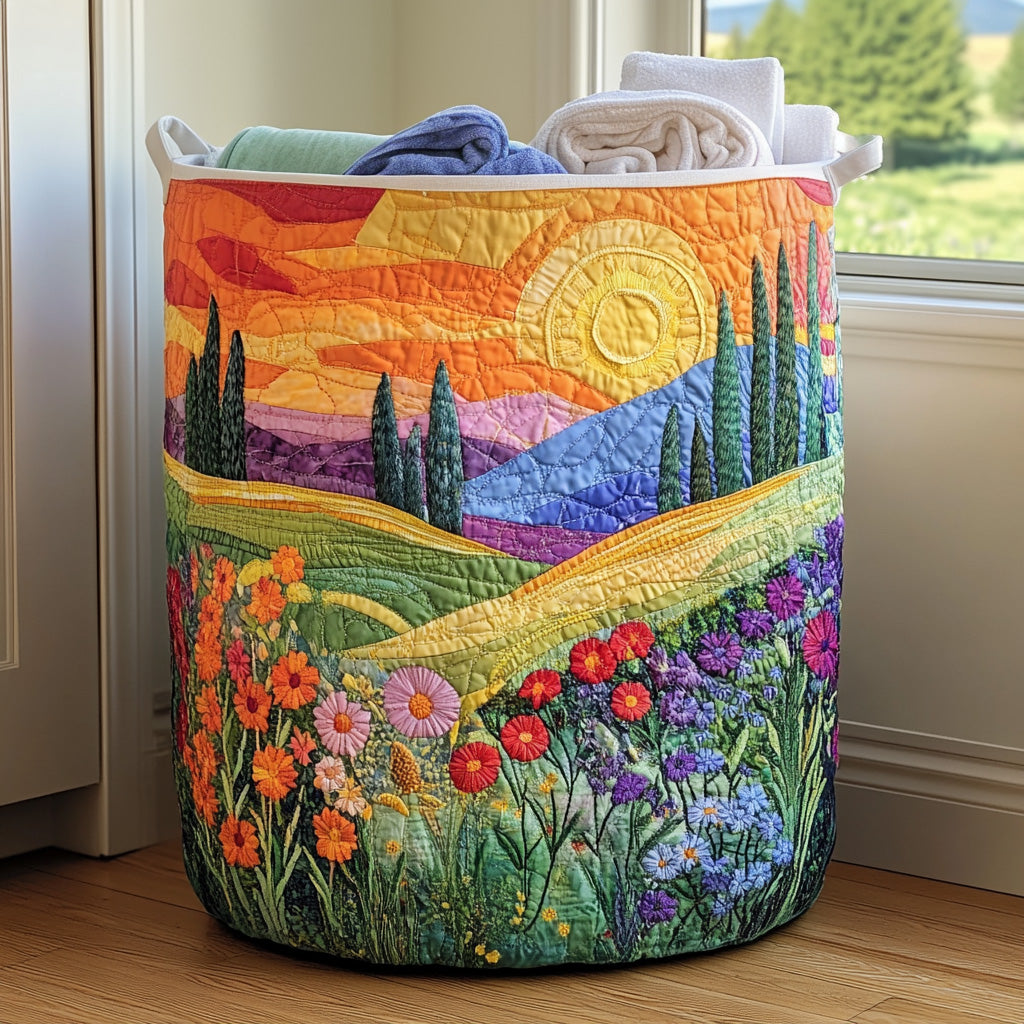 Pradera de Primavera | Cesto Artesanal de Ropa