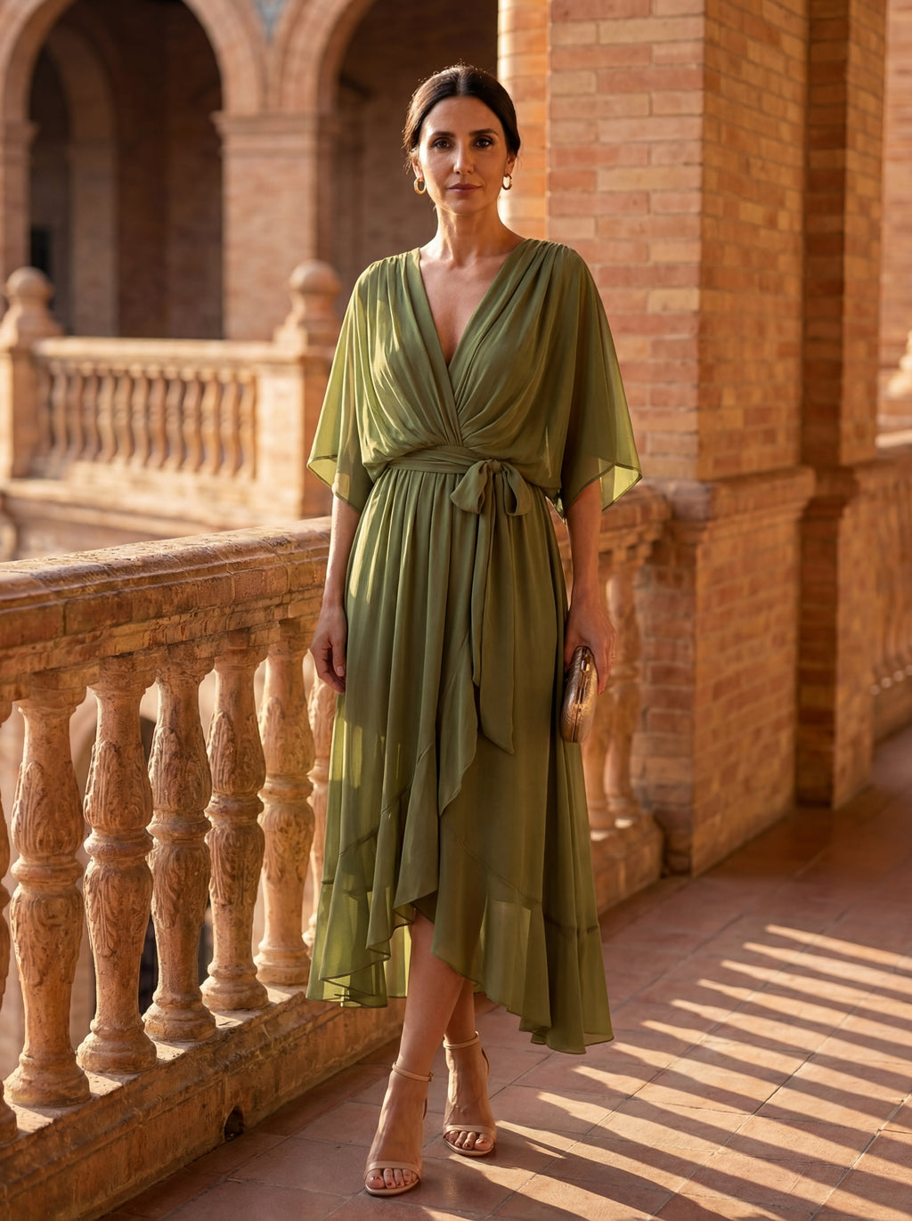 Vestido Monica™ - Chifón con Escote en V