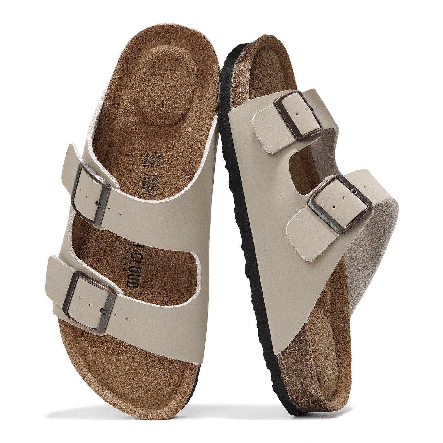 Venita | Sandalias de Cuero Genuino 100% | Memory Foam | Ligeras | Antideslizantes