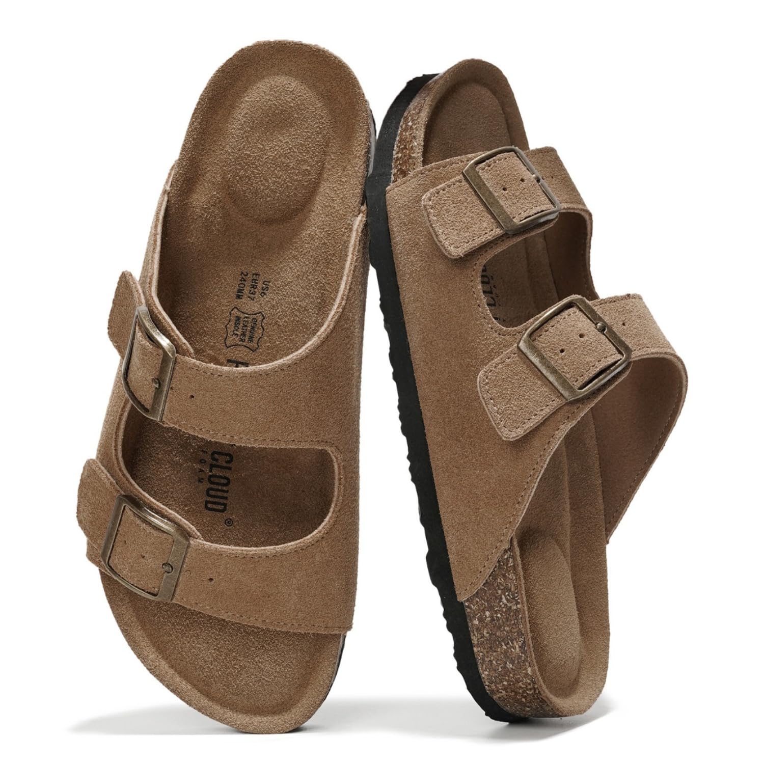 Venita | Sandalias de Cuero Genuino 100% | Memory Foam | Ligeras | Antideslizantes