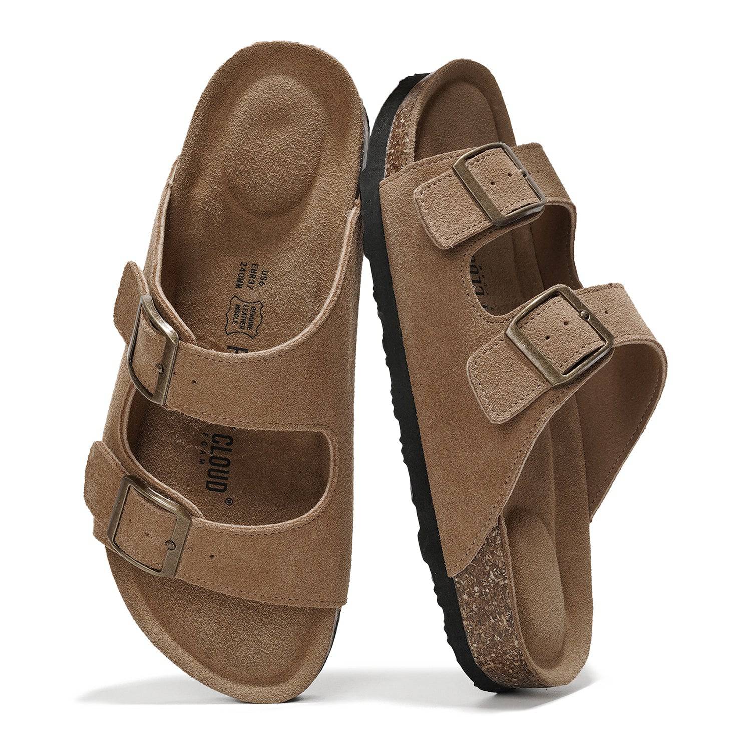 Venita | Sandalias de Cuero Genuino 100% | Memory Foam | Ligeras | Antideslizantes