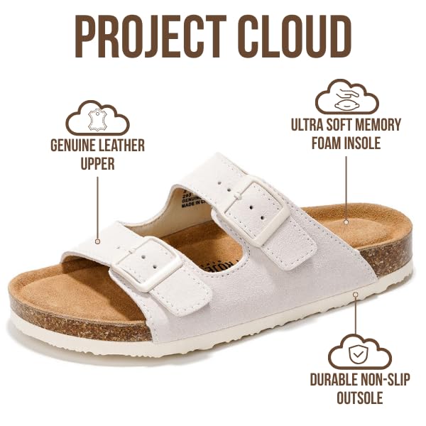 Venita | Sandalias de Cuero Genuino 100% | Memory Foam | Ligeras | Antideslizantes