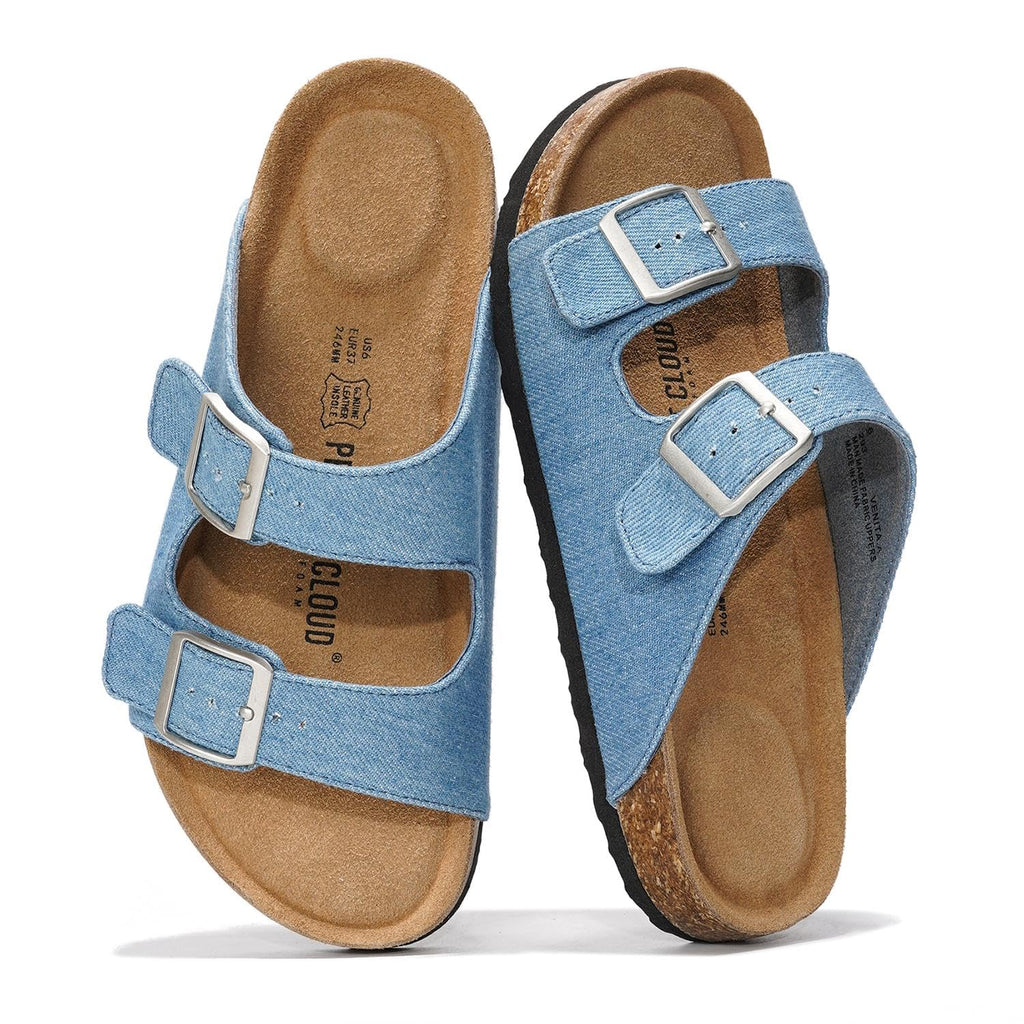 Venita | Sandalias de Cuero Genuino 100% | Memory Foam | Ligeras | Antideslizantes