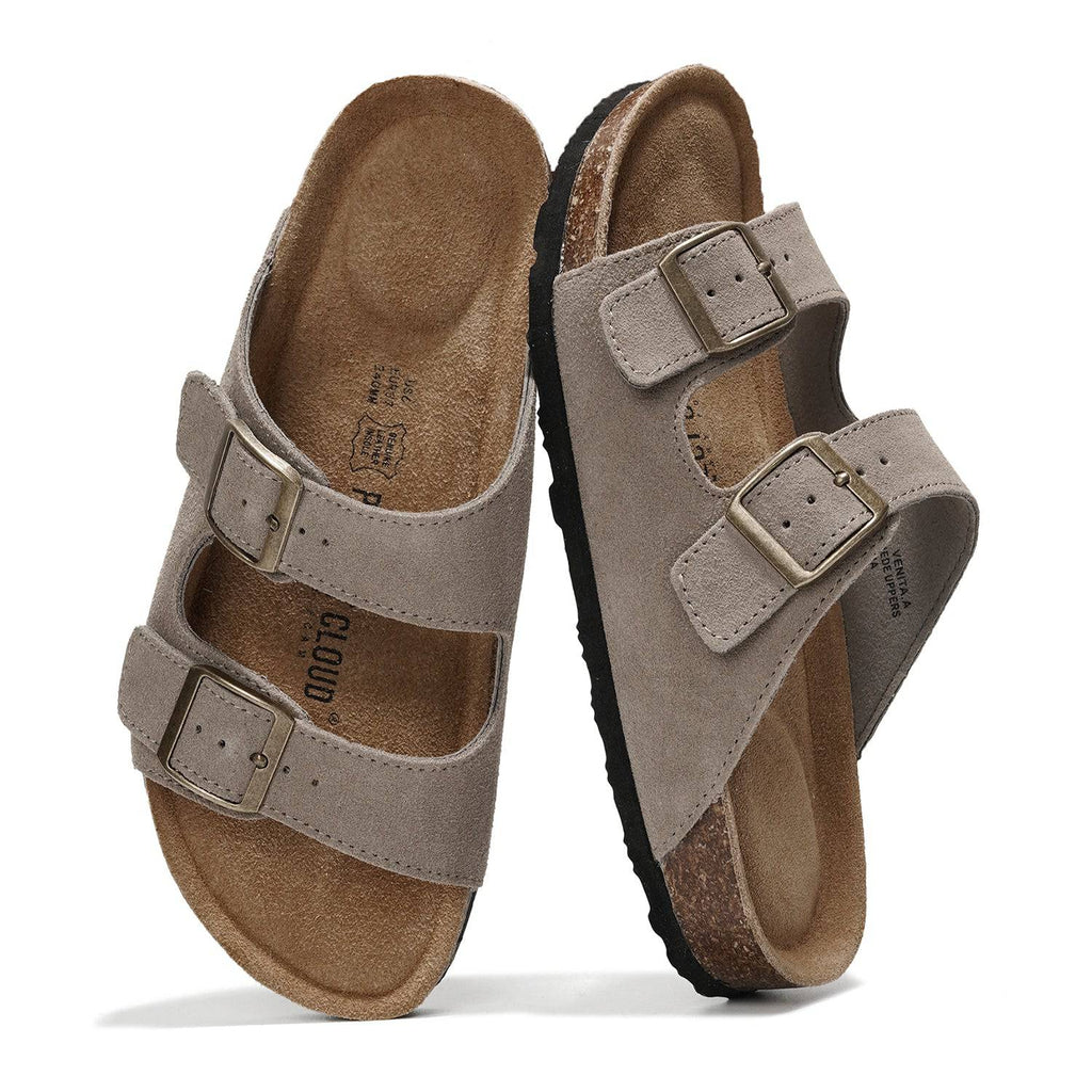 Venita | Sandalias de Cuero Genuino 100% | Memory Foam | Ligeras | Antideslizantes