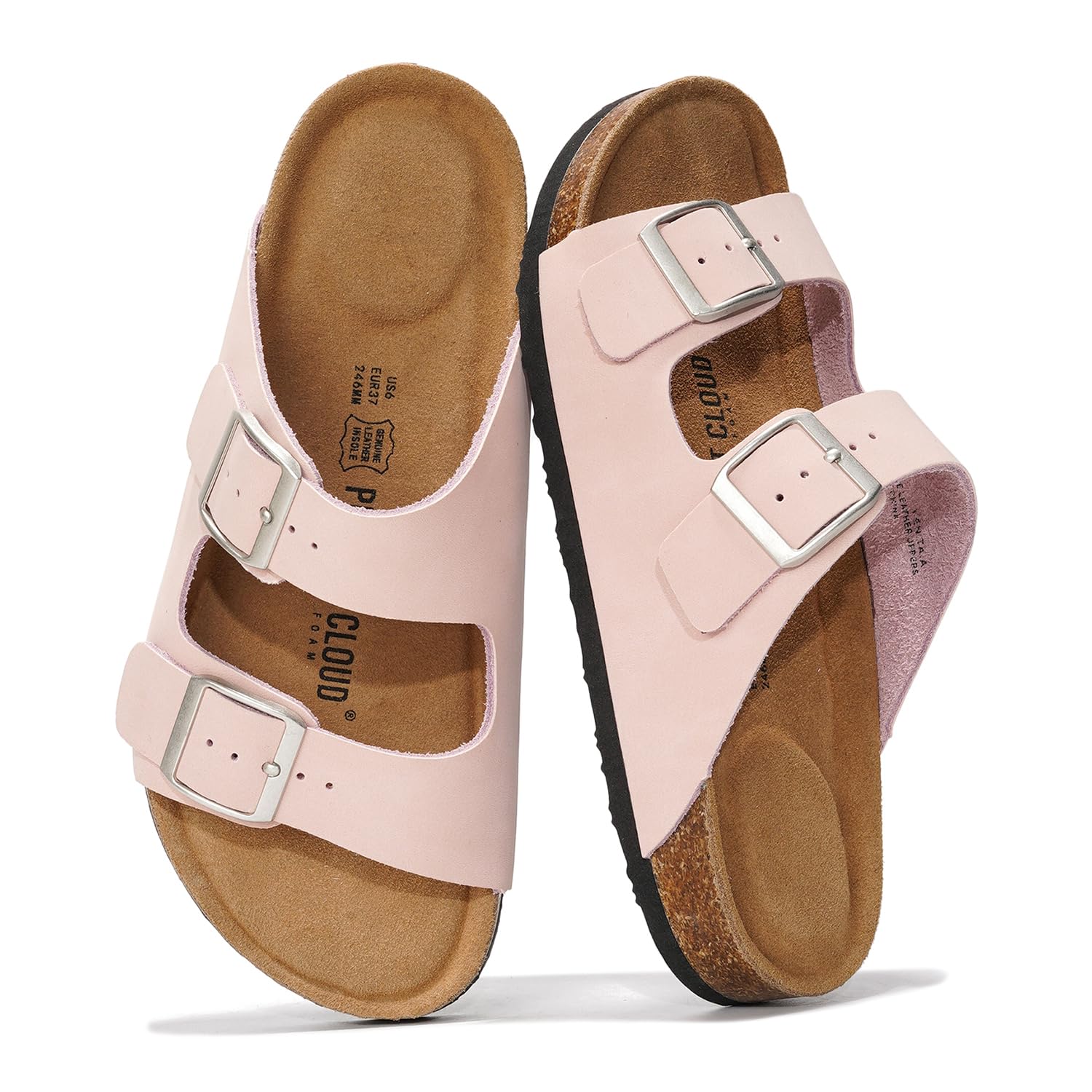 Venita | Sandalias de Cuero Genuino 100% | Memory Foam | Ligeras | Antideslizantes