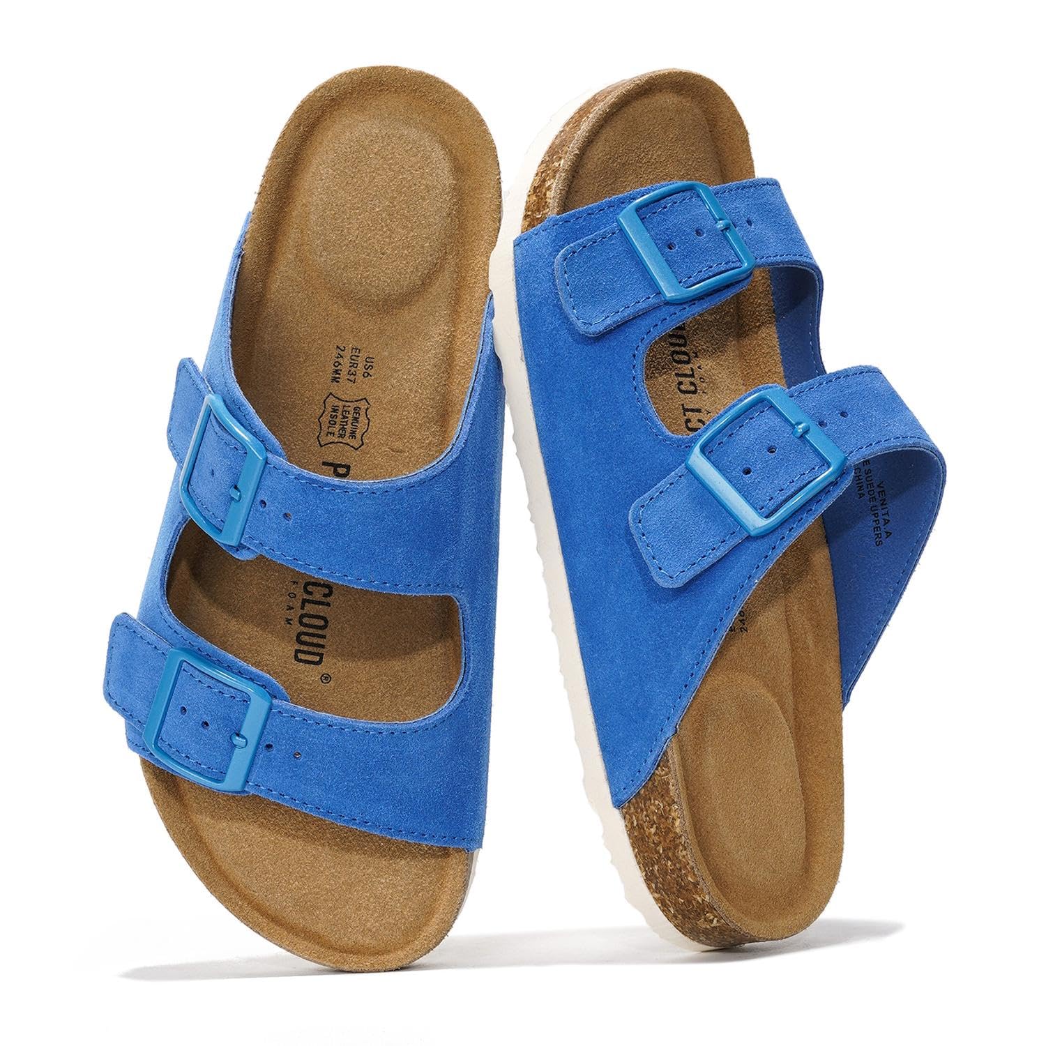 Venita | Sandalias de Cuero Genuino 100% | Memory Foam | Ligeras | Antideslizantes