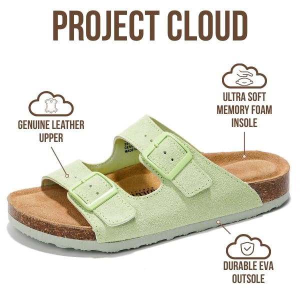 Venita | Sandalias de Cuero Genuino 100% | Memory Foam | Ligeras | Antideslizantes
