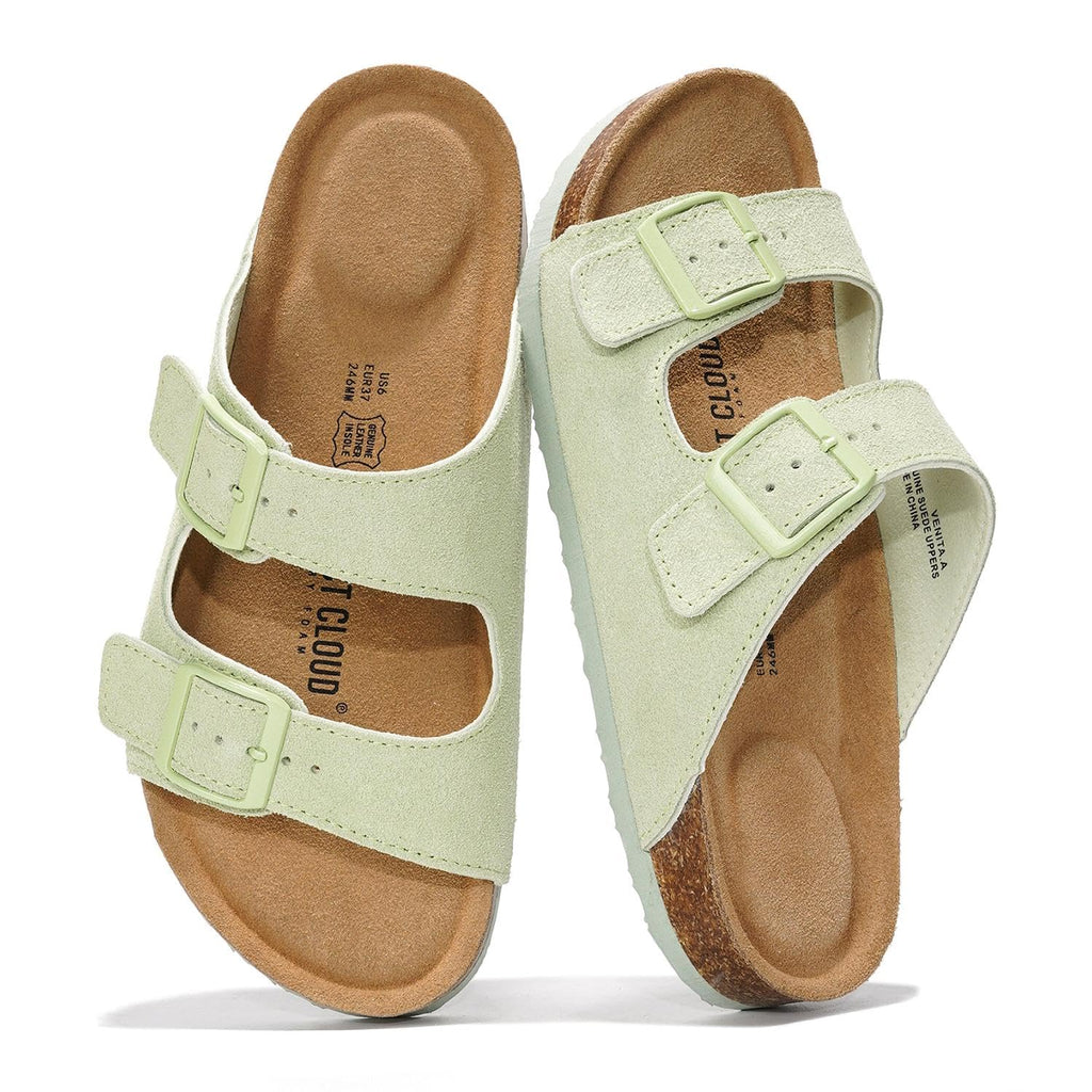 Venita | Sandalias de Cuero Genuino 100% | Memory Foam | Ligeras | Antideslizantes