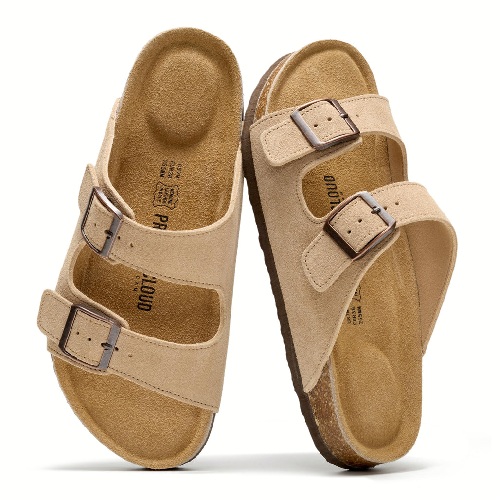 Venita | Sandalias de Cuero Genuino 100% | Memory Foam | Ligeras | Antideslizantes