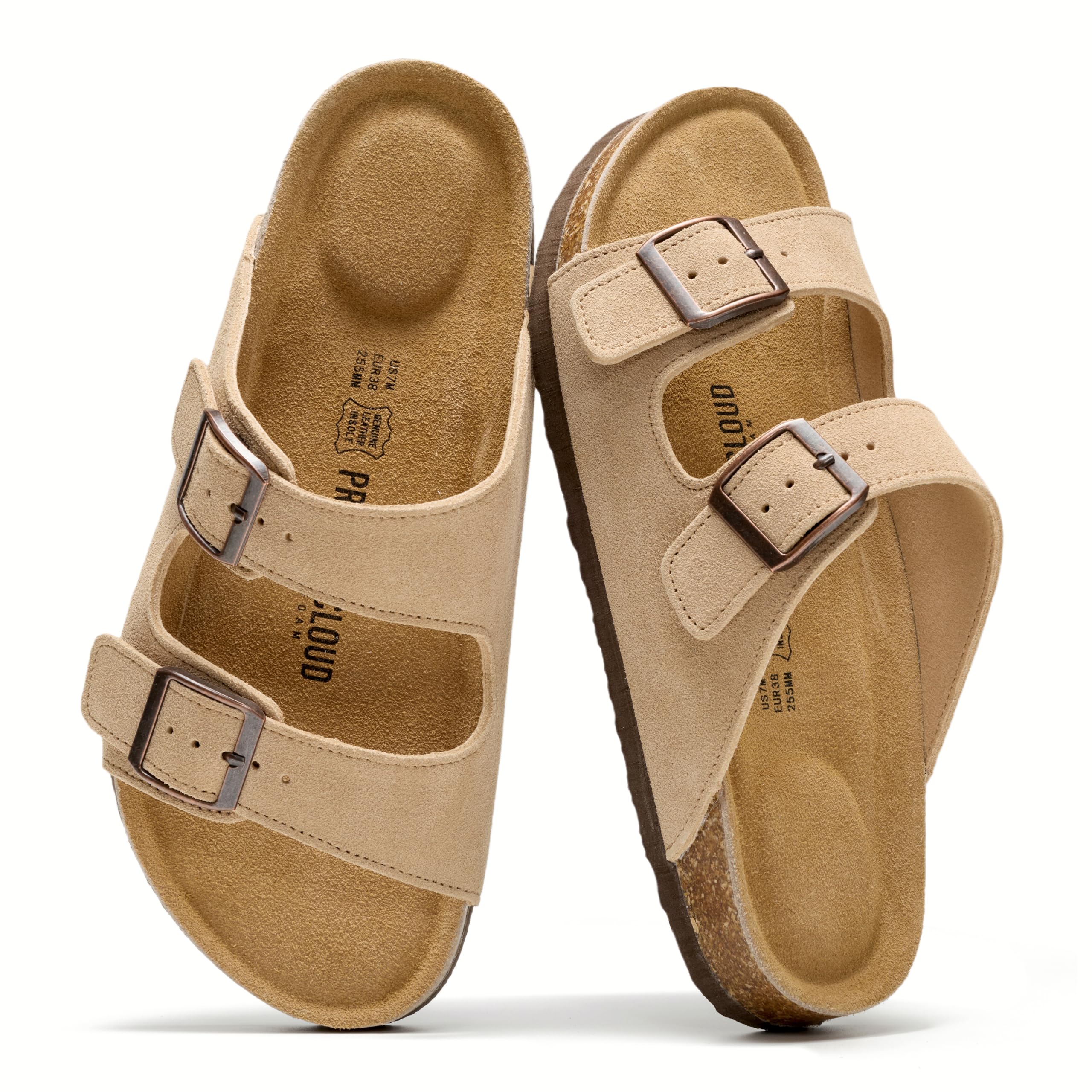 Venita | Sandalias de Cuero Genuino 100% | Memory Foam | Ligeras | Antideslizantes