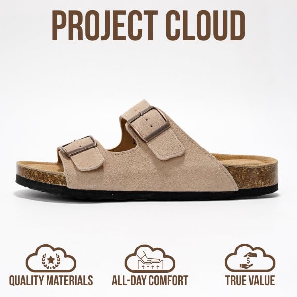 Venita | Sandalias de Cuero Genuino 100% | Memory Foam | Ligeras | Antideslizantes
