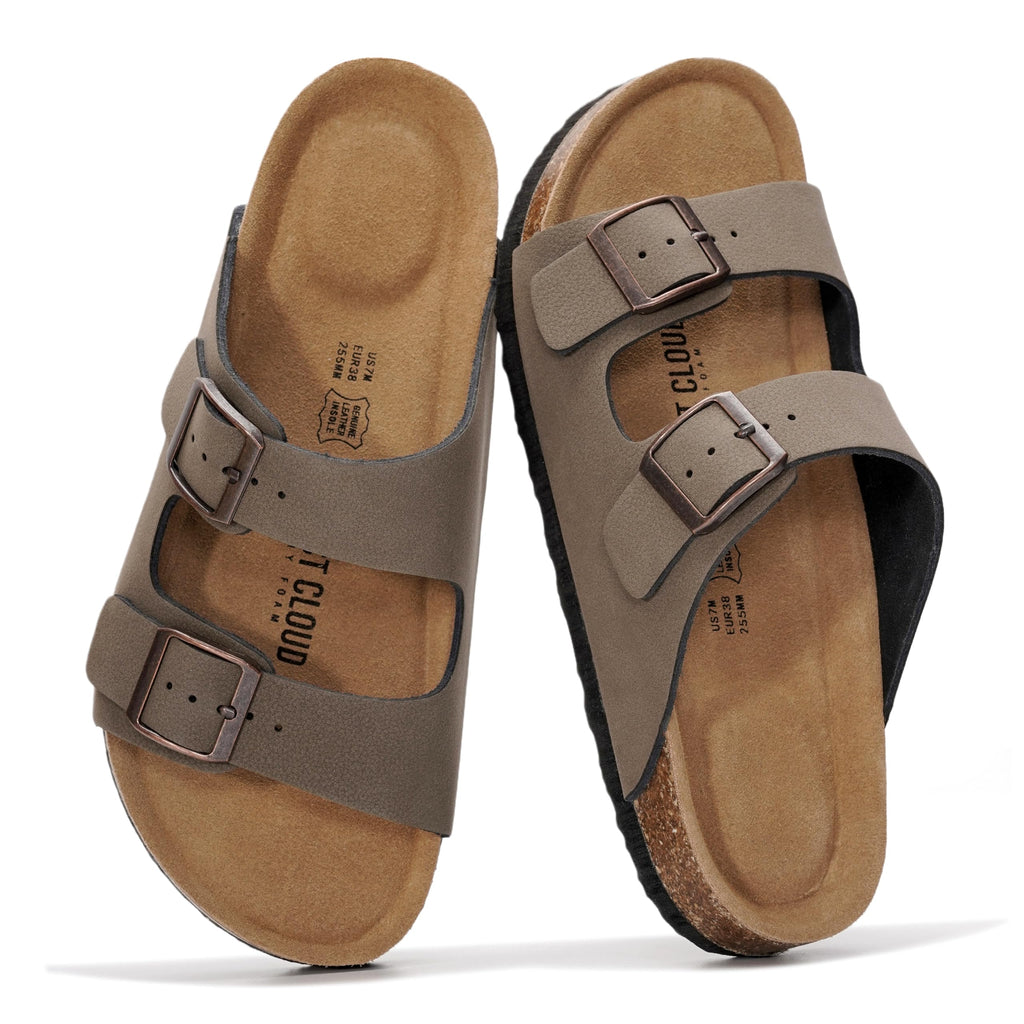 Venita | Sandalias de Cuero Genuino 100% | Memory Foam | Ligeras | Antideslizantes