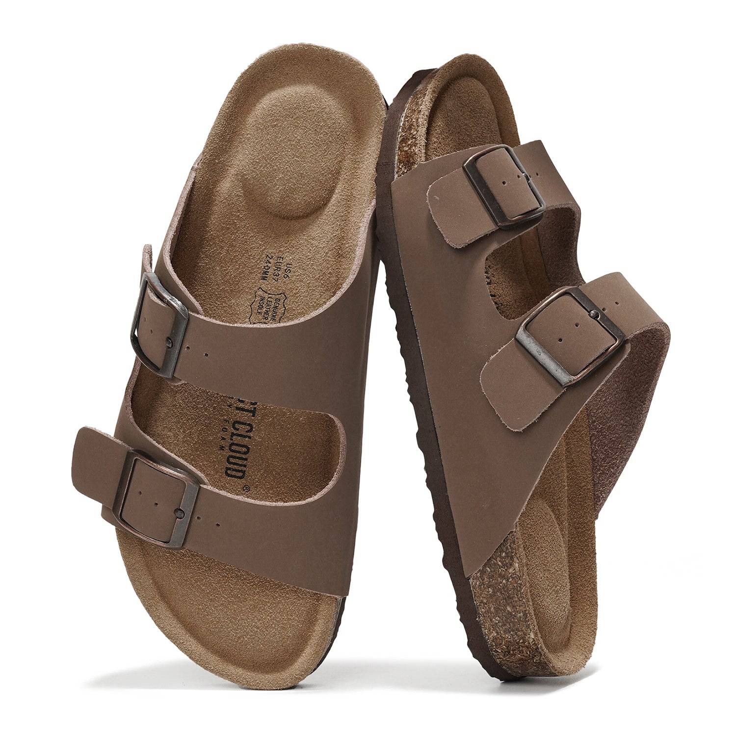 Venita | Sandalias de Cuero Genuino 100% | Memory Foam | Ligeras | Antideslizantes