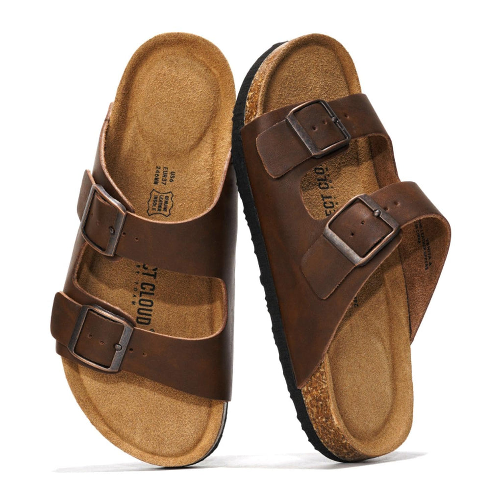 Venita | Sandalias de Cuero Genuino 100% | Memory Foam | Ligeras | Antideslizantes
