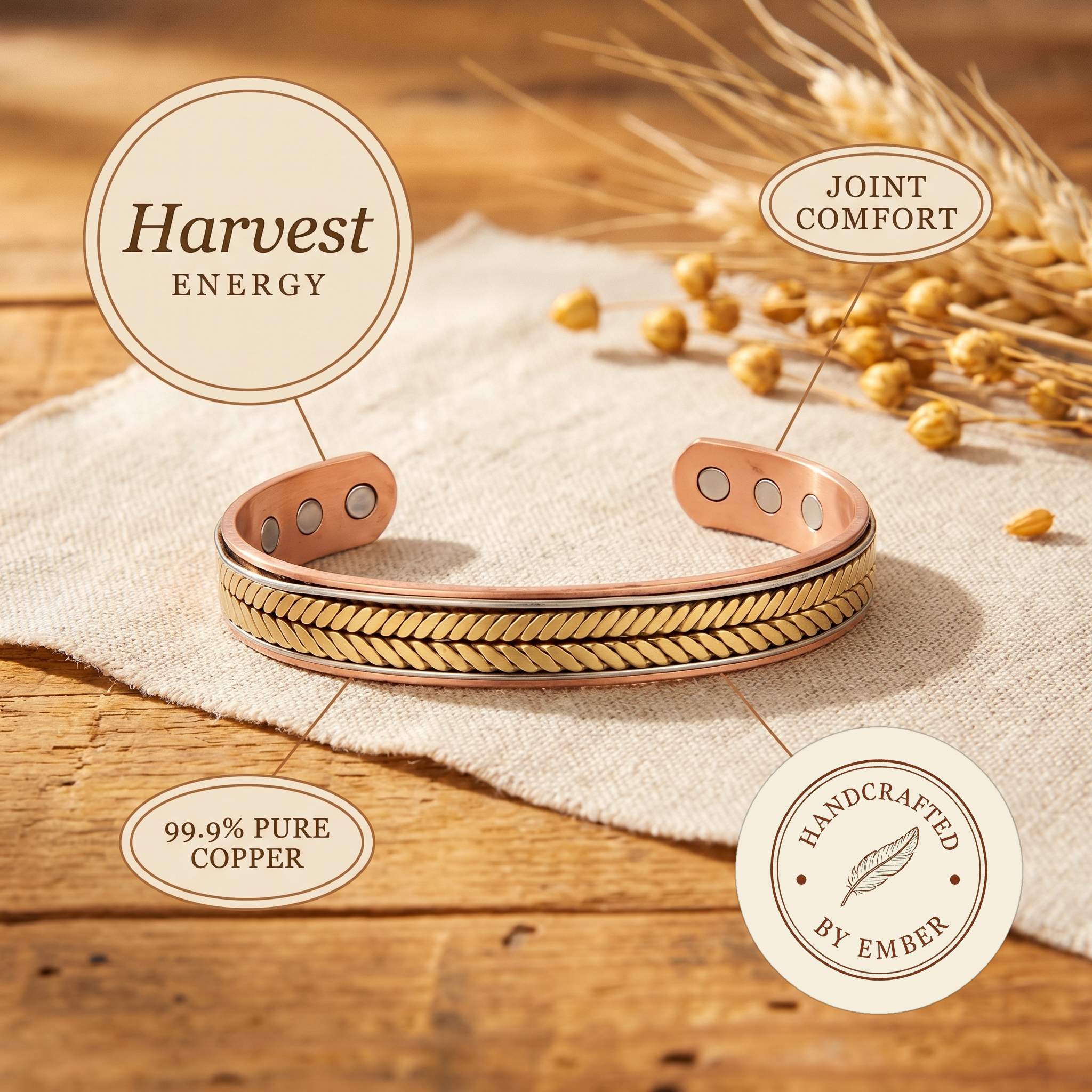 Pulsera de Cobre Ember's Harvest