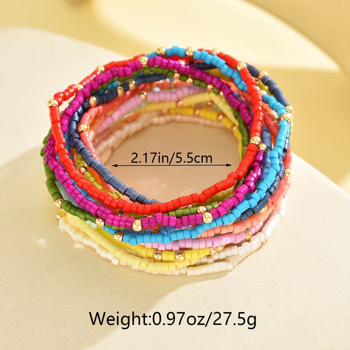 Set de Pulseras Boho de Cuentas de Colores