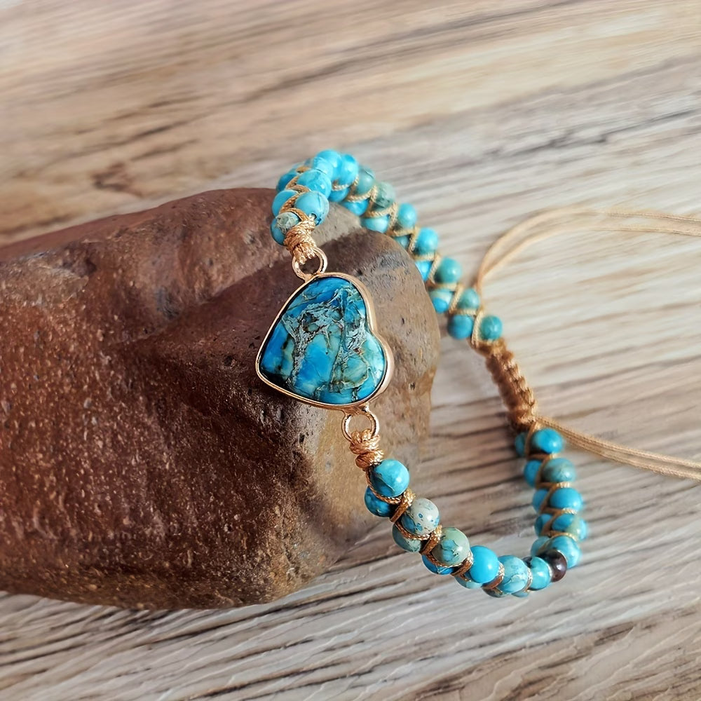 Pulsera del Chakra del Corazón de Turquesa