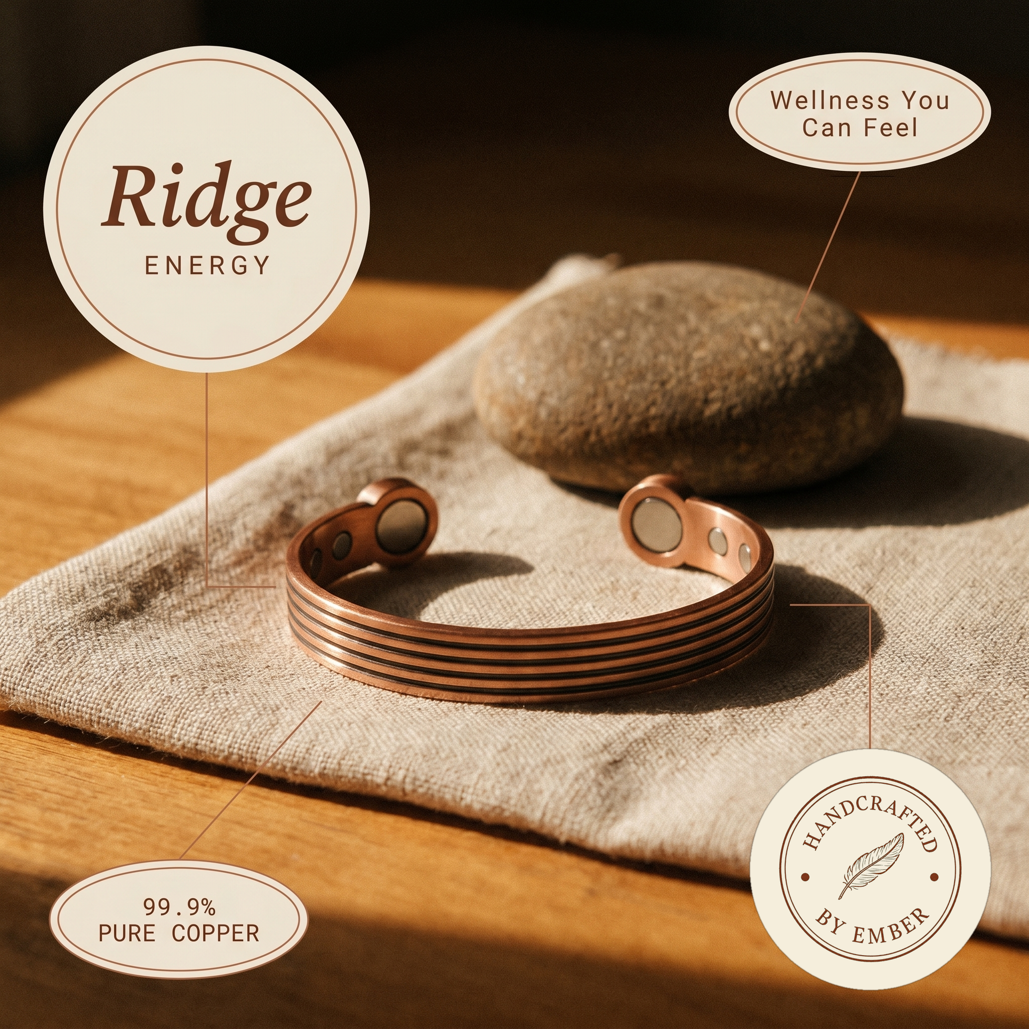 Pulsera de Cobre Ember's Ridge