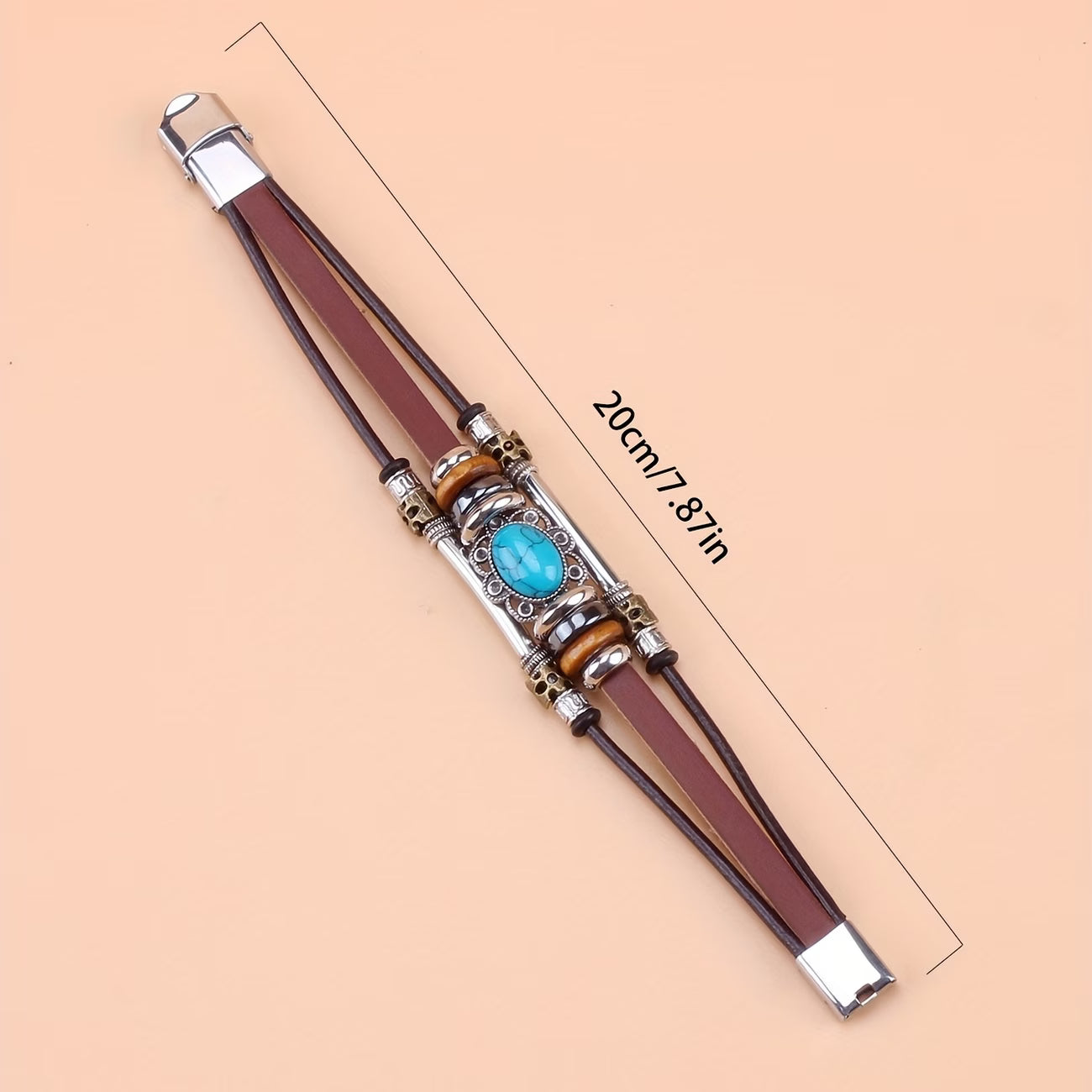 Pulsera Vintage de Turquesa con Hebilla