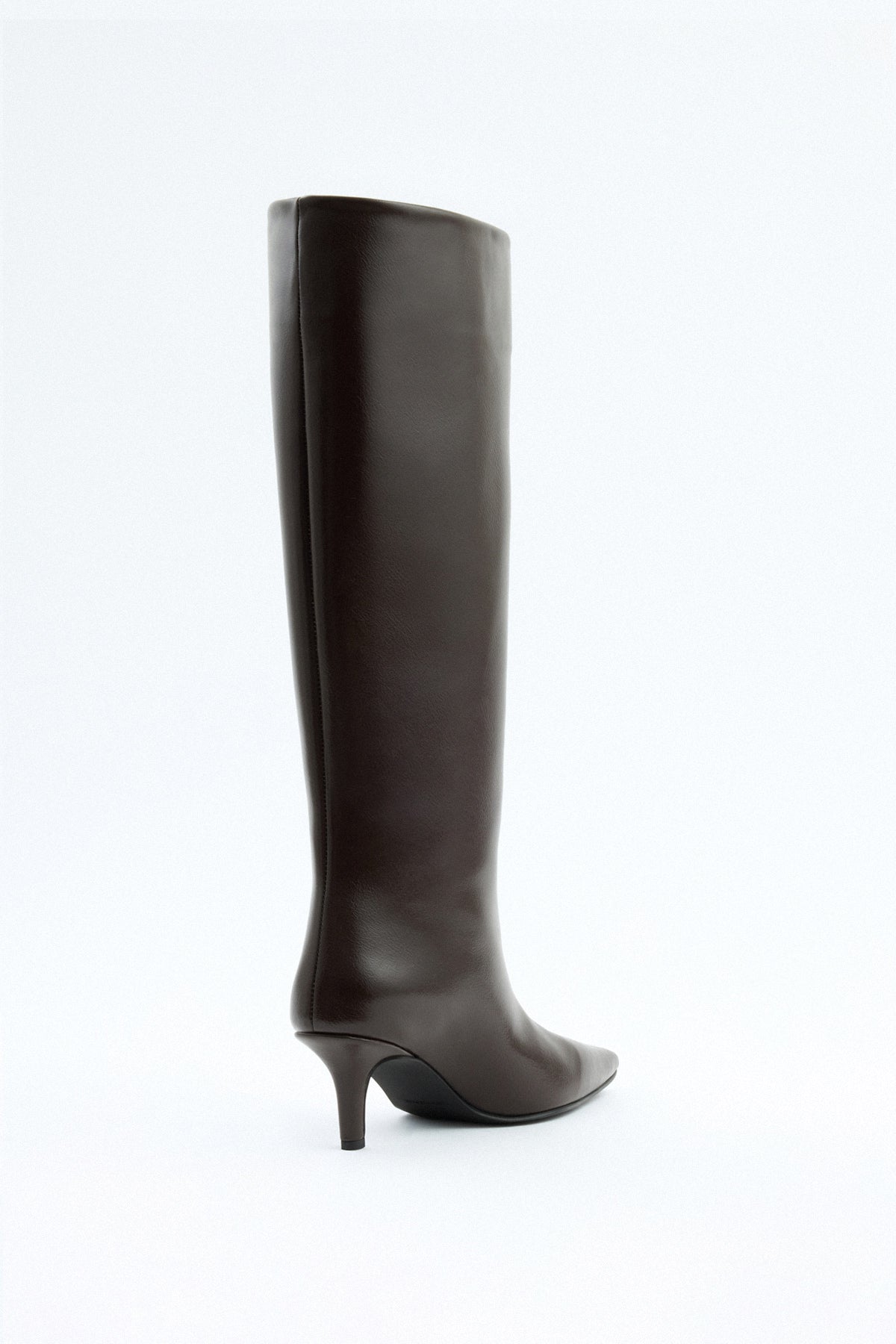 Mona | Botas de Cuero hasta la Rodilla - Café Oscuro