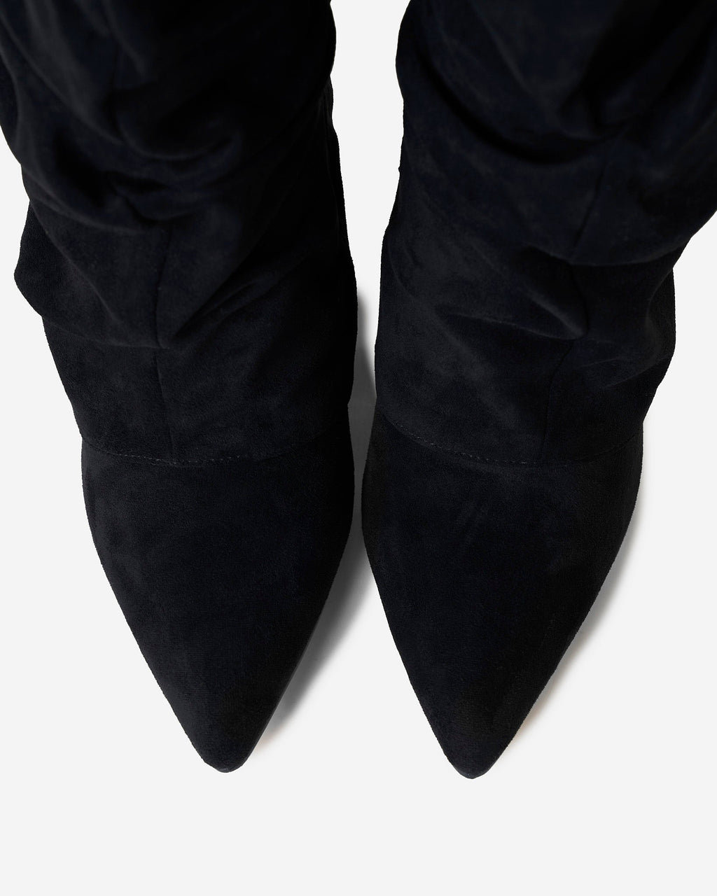 Lavista | Botas Slouchy de Ante hasta la Rodilla - Negro