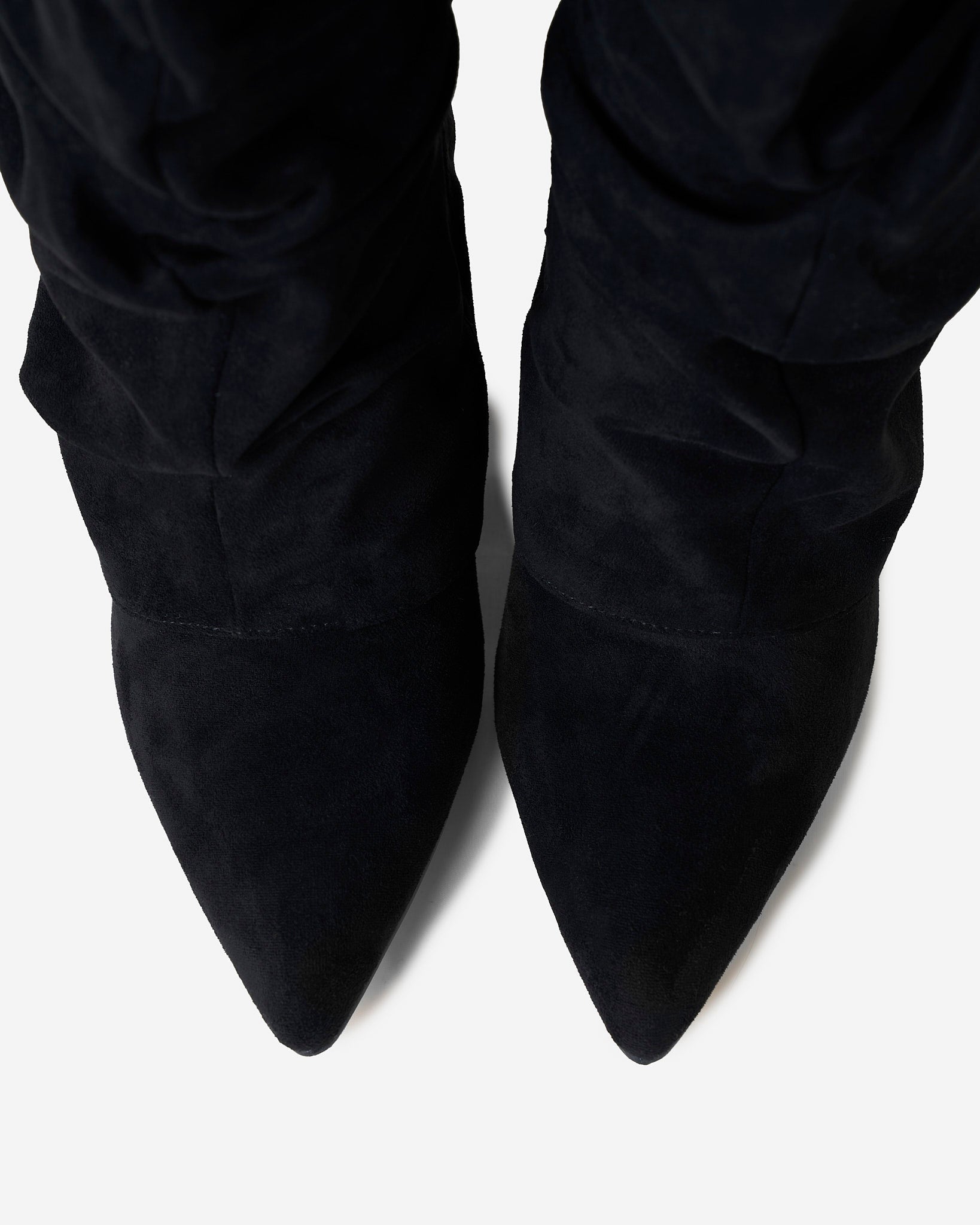 Lavista | Botas Slouchy de Ante hasta la Rodilla - Negro