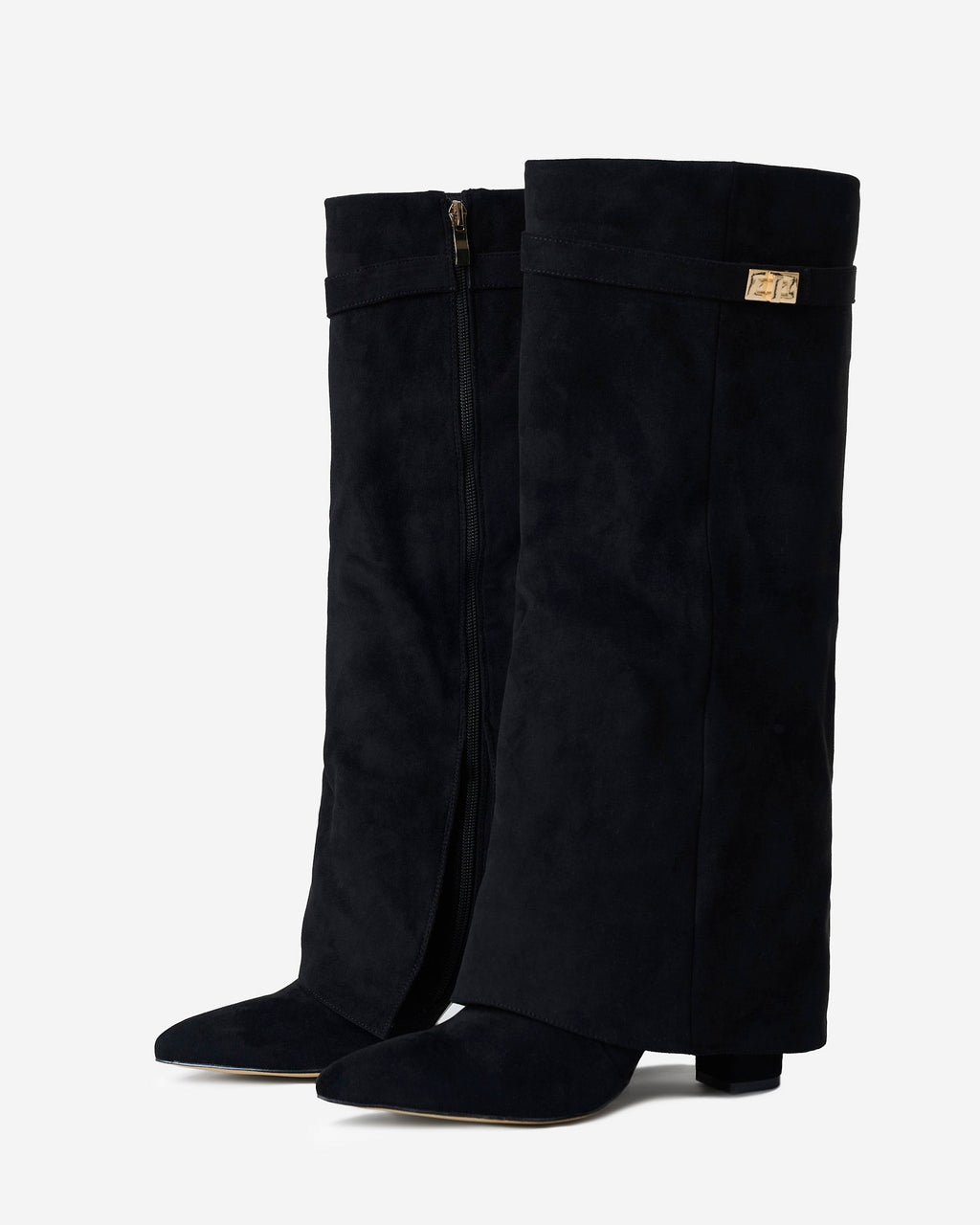 Lavista | Botas de Ante hasta la Rodilla - Negro