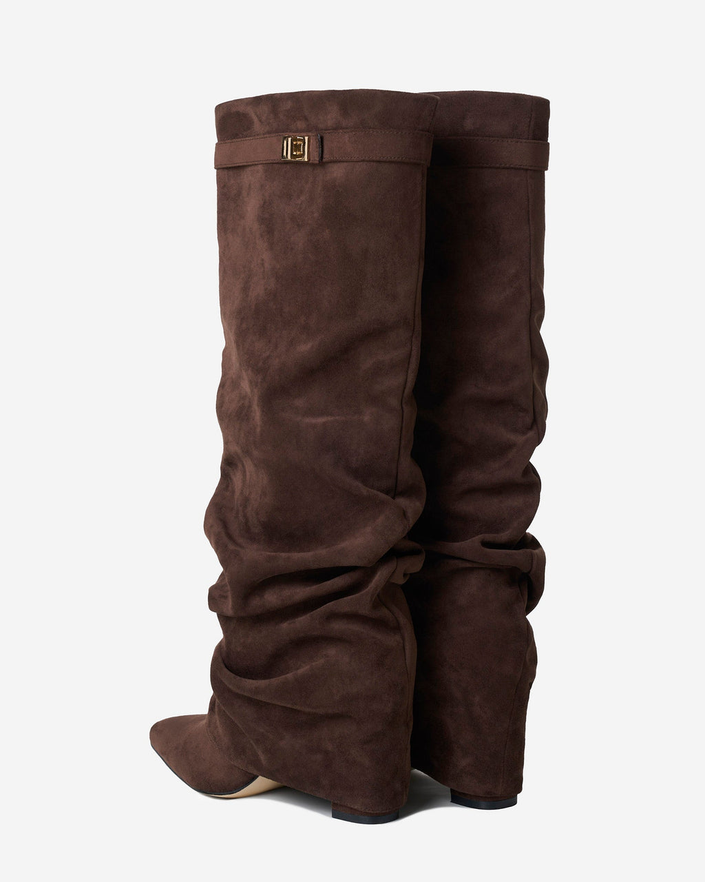 Lavista | Botas Slouchy de Ante hasta la Rodilla - Café Oscuro