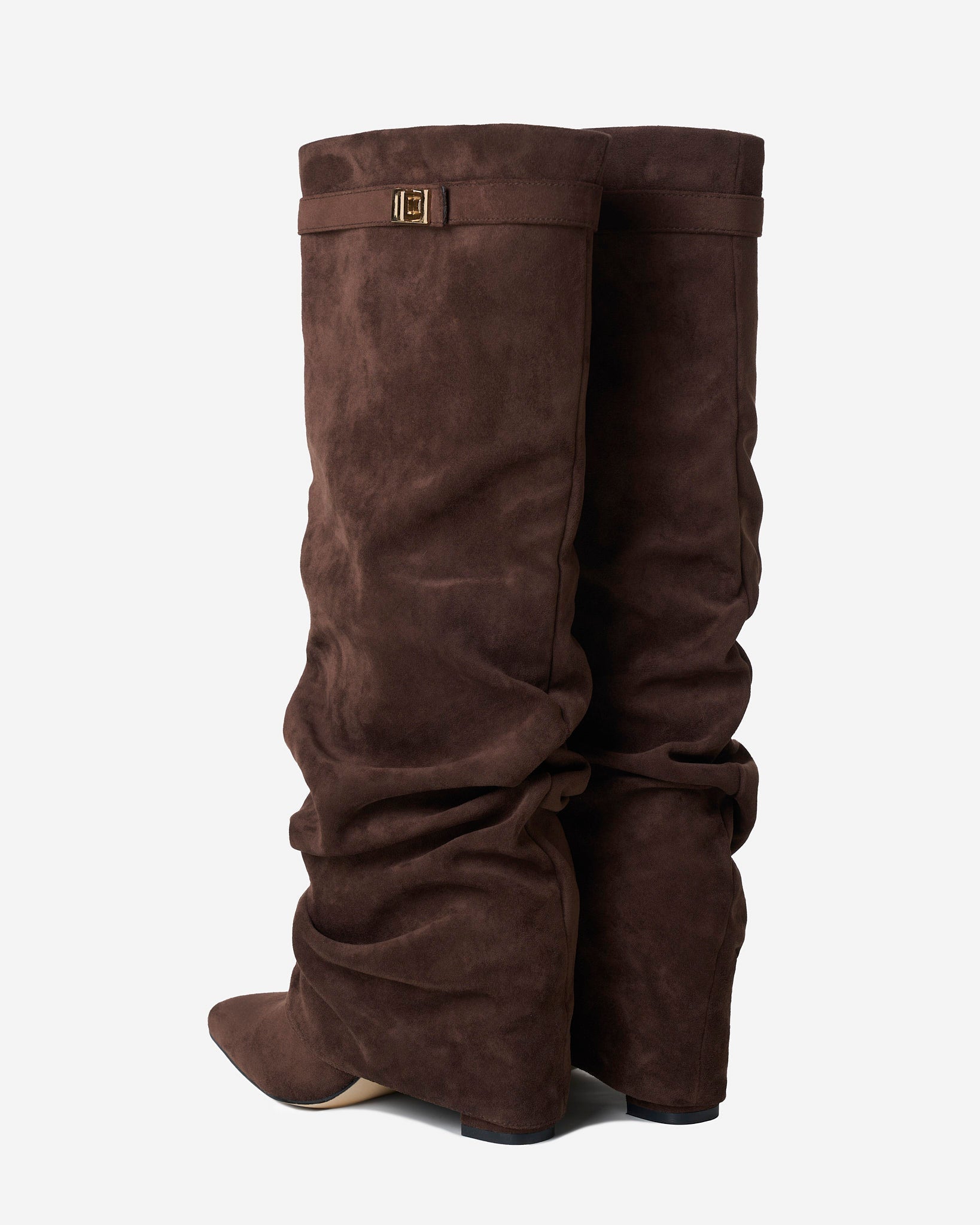 Lavista | Botas Slouchy de Ante hasta la Rodilla - Café Oscuro