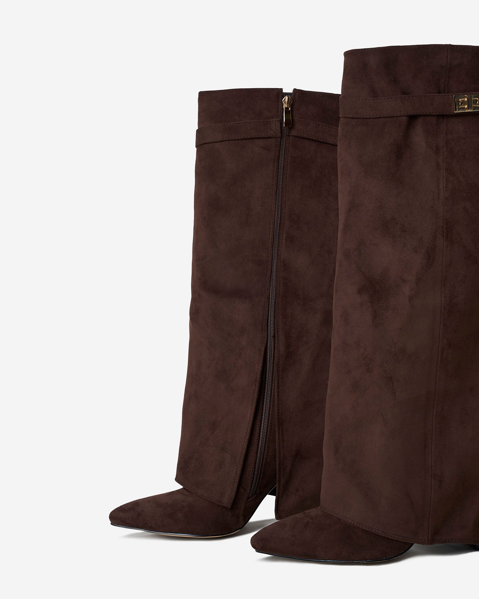 Lavista | Botas de Ante hasta la Rodilla - Café Oscuro