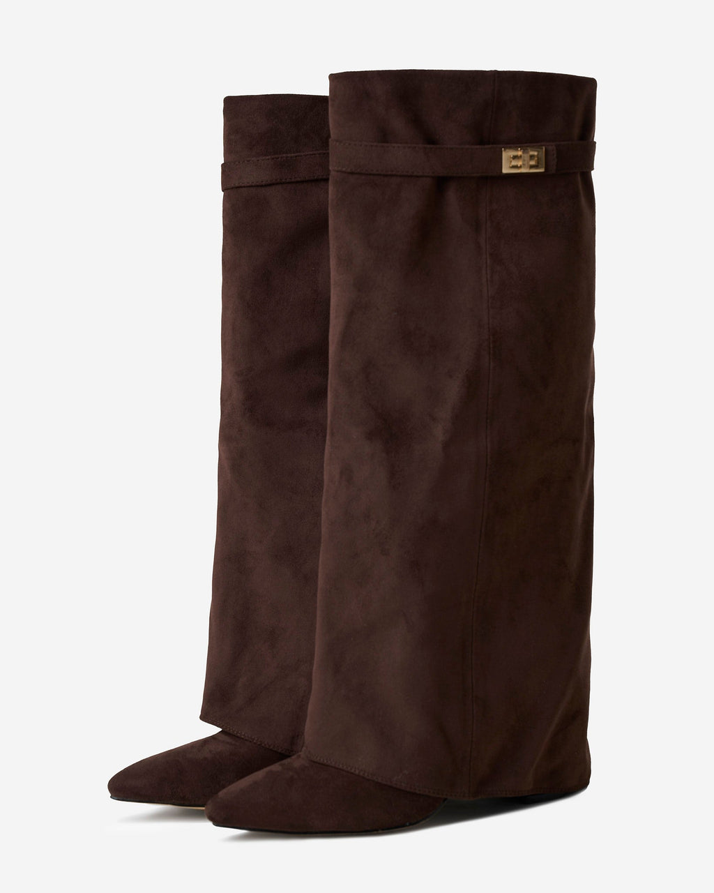 Lavista | Botas de Ante hasta la Rodilla - Café Oscuro