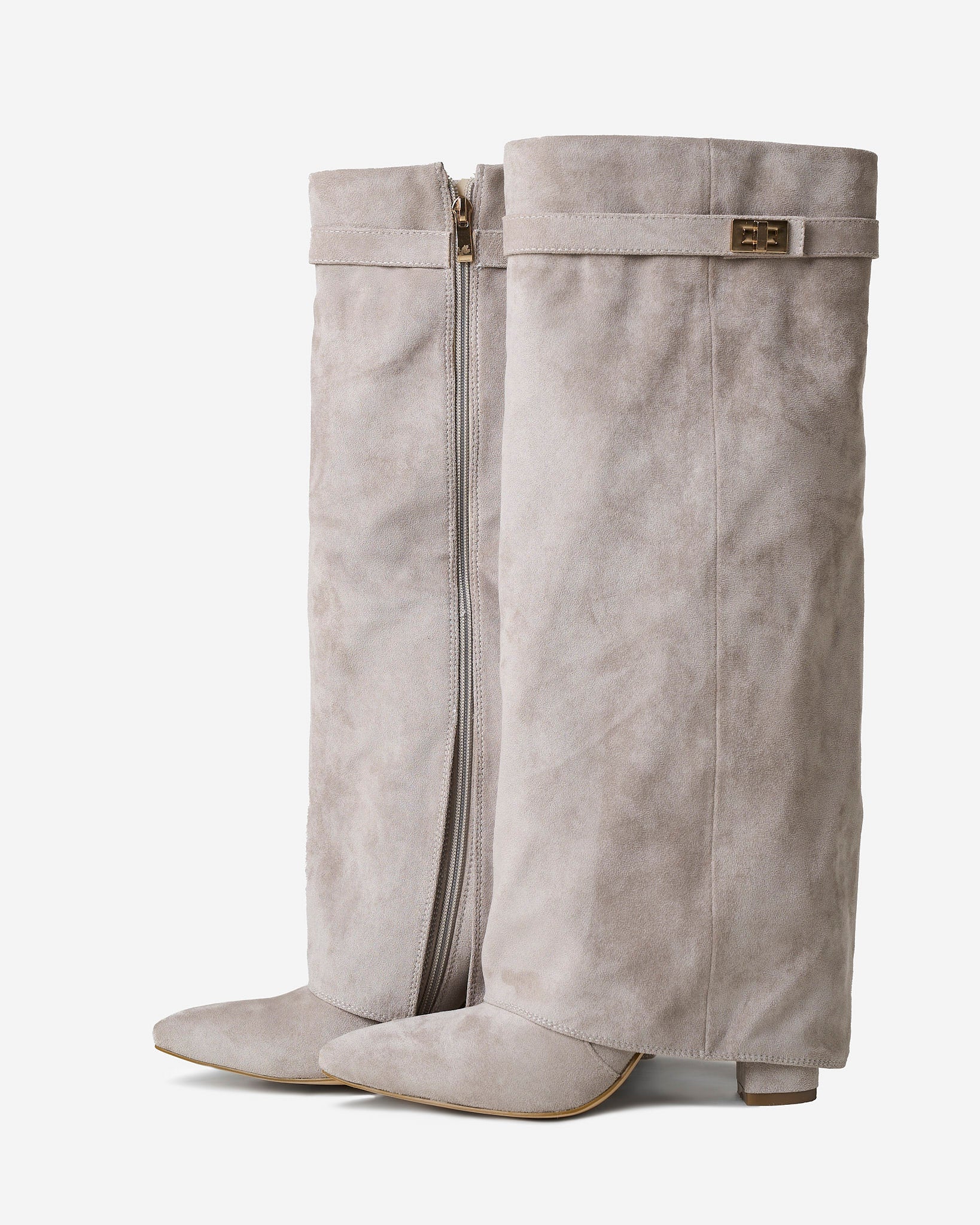 Lavista | Botas de Ante hasta la Rodilla - Taupe