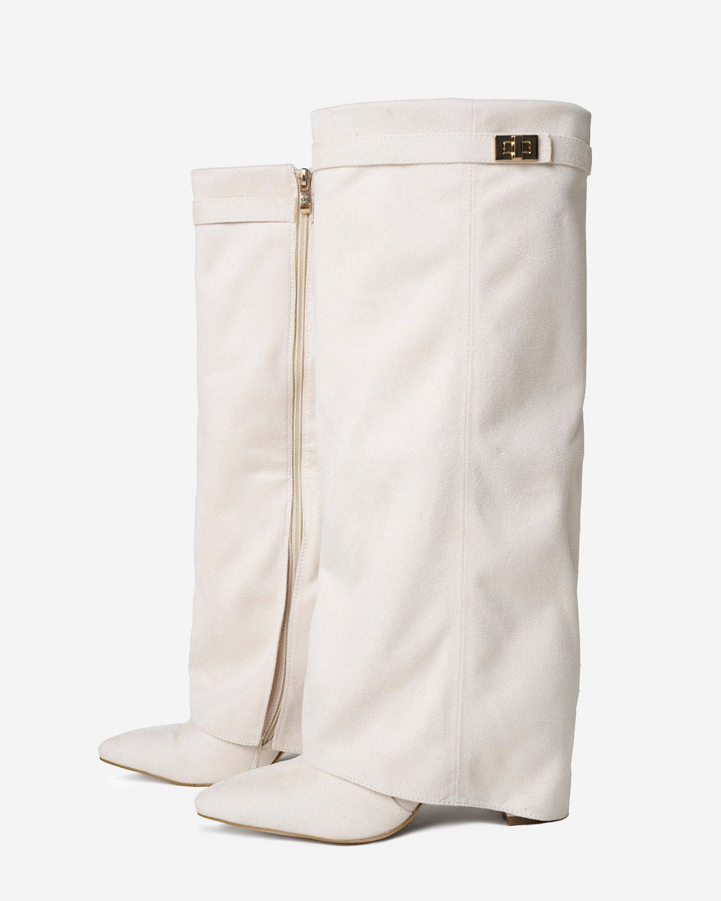Lavista | Botas de Ante hasta la Rodilla - Crema