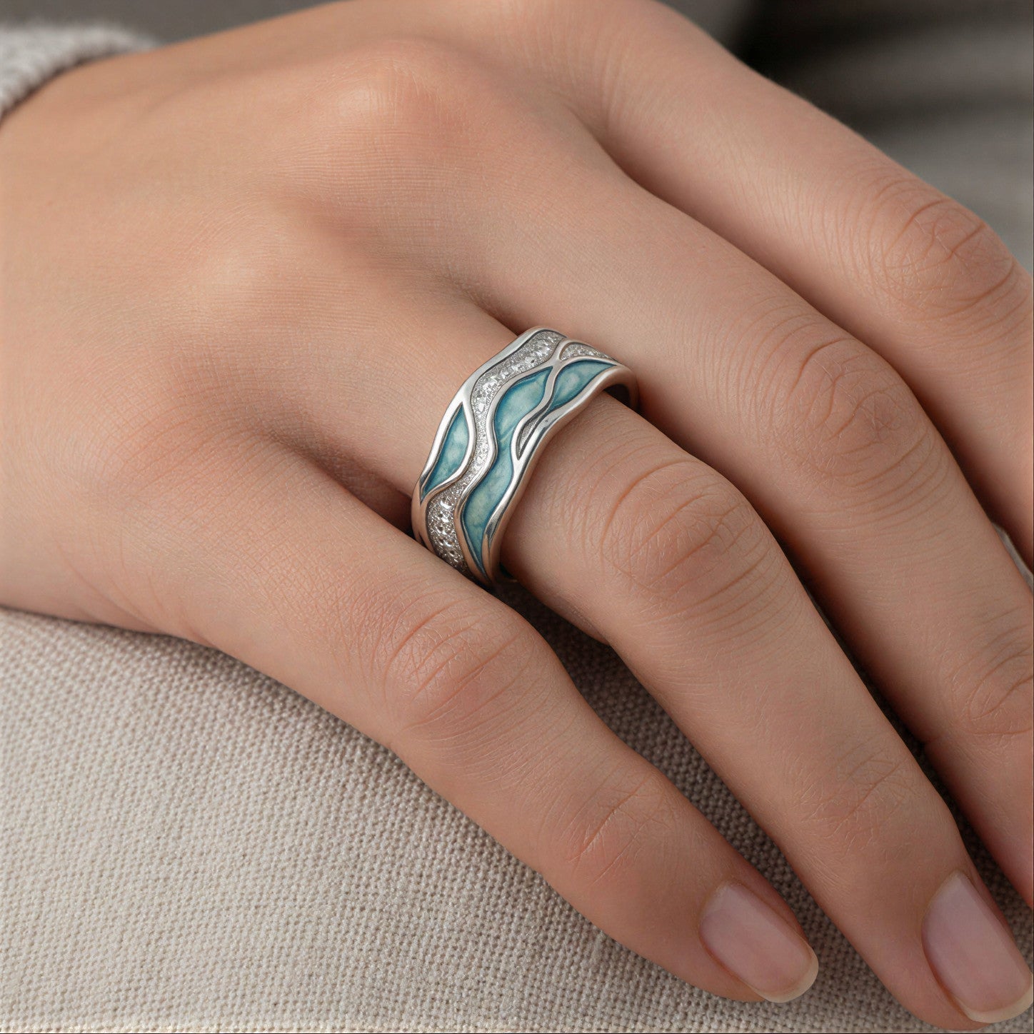 Anillo de Turquesa Ola del Océano