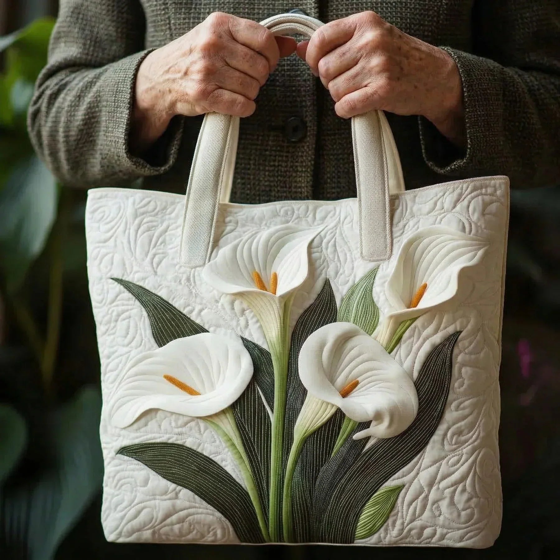 Bolso Artesanal | Lirios Blancos