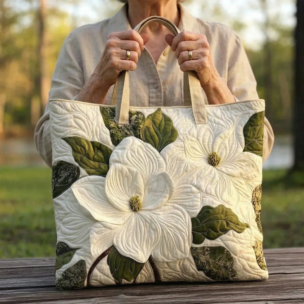 Bolso Artesanal | Flores Blancas