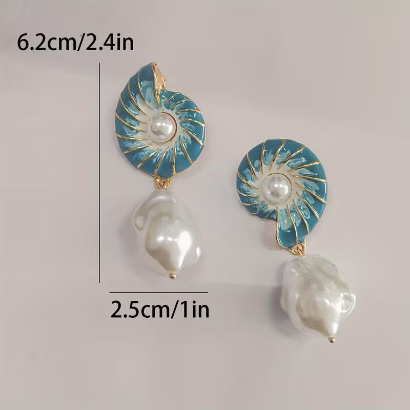 Aretes de Concha y Perla
