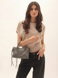 Bolso It Girl Pequeño - Gris Oscuro
