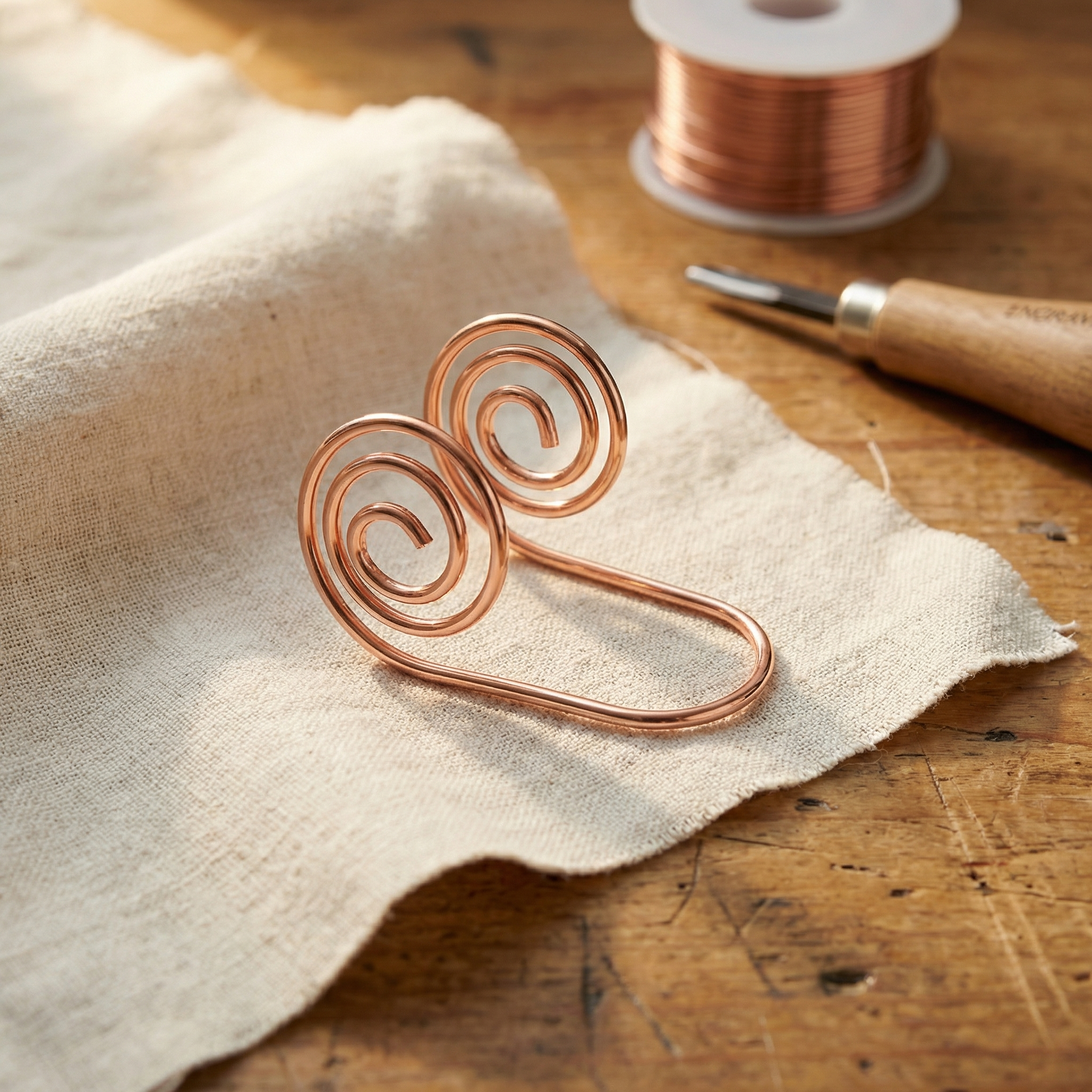 Espiral de Mano de Cobre Ember's Flow
