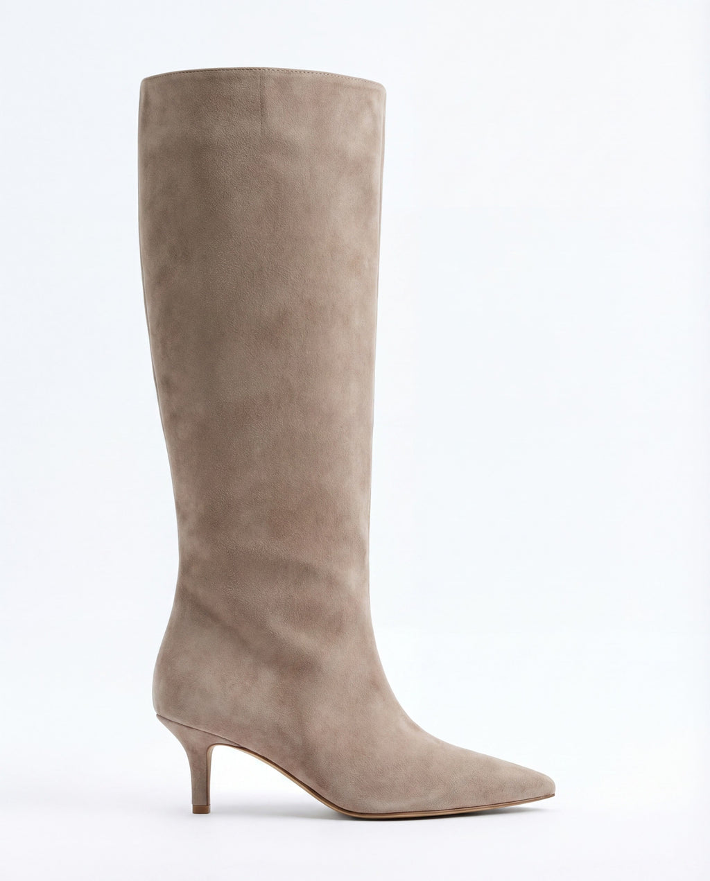 Mona | Botas de Ante hasta la Rodilla - Beige
