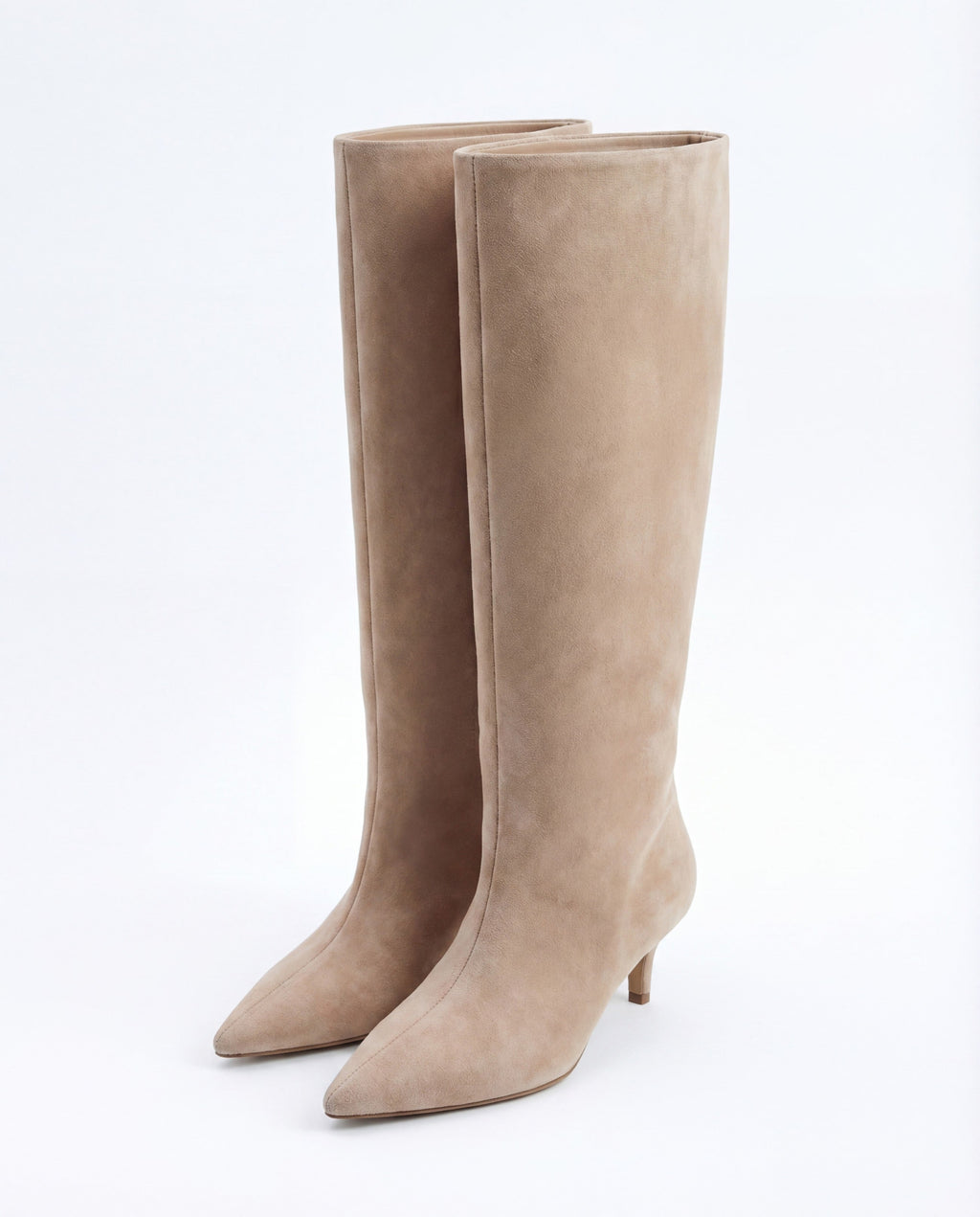 Mona | Botas de Ante hasta la Rodilla - Beige