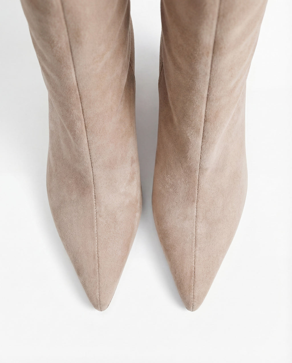 Mona | Botas de Ante hasta la Rodilla - Beige