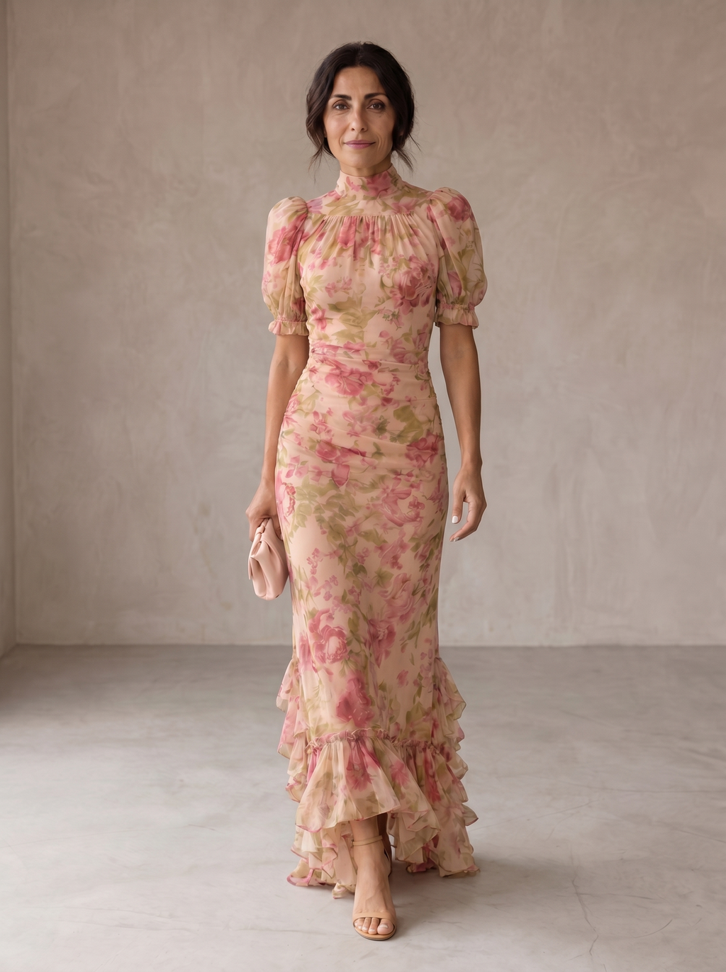 Rosario | Vestido Largo Floral de Chiffon