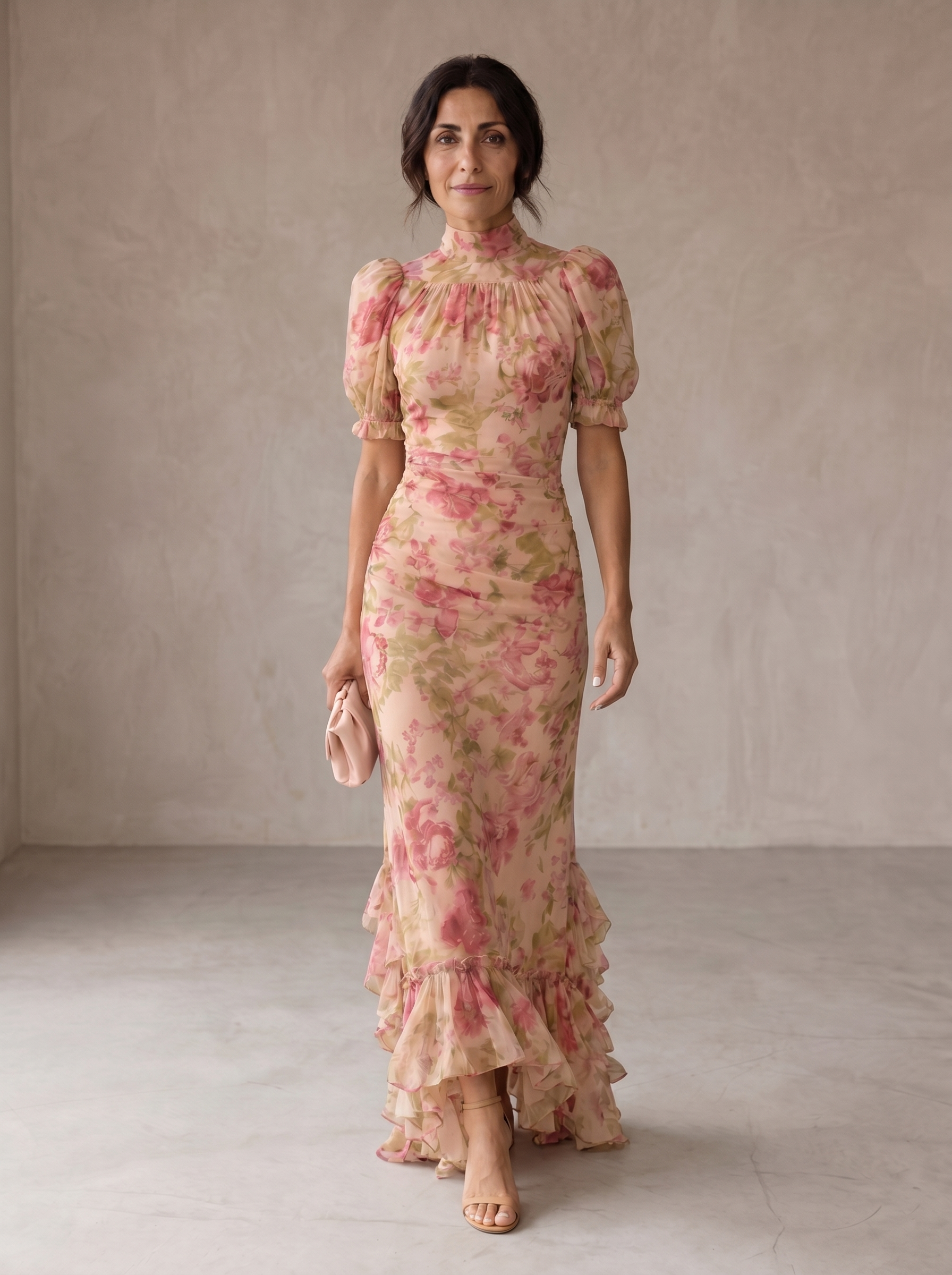 Rosario | Vestido Largo Floral de Chiffon