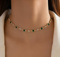 Collar con Colgante Verde Esmeralda