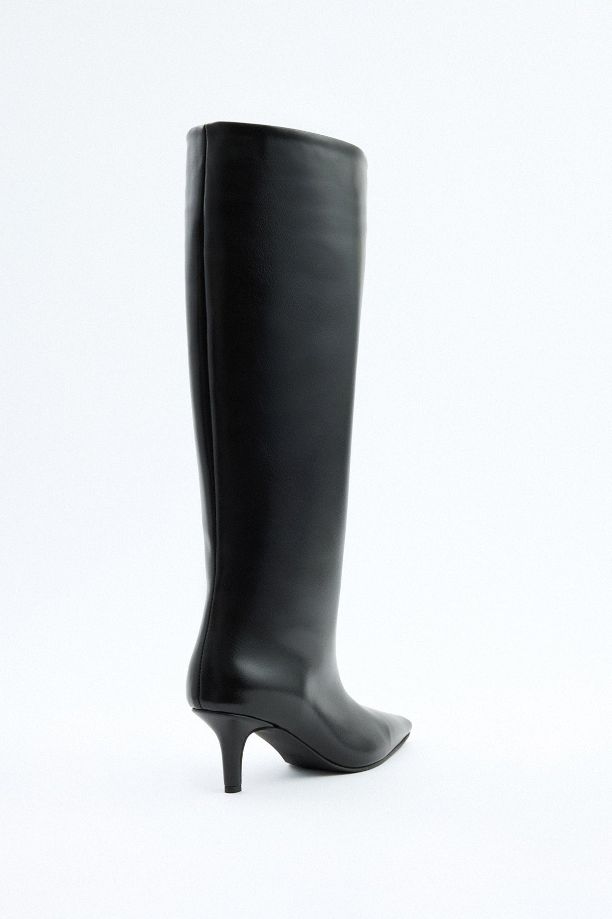Mona | Botas de Cuero hasta la Rodilla - Negro