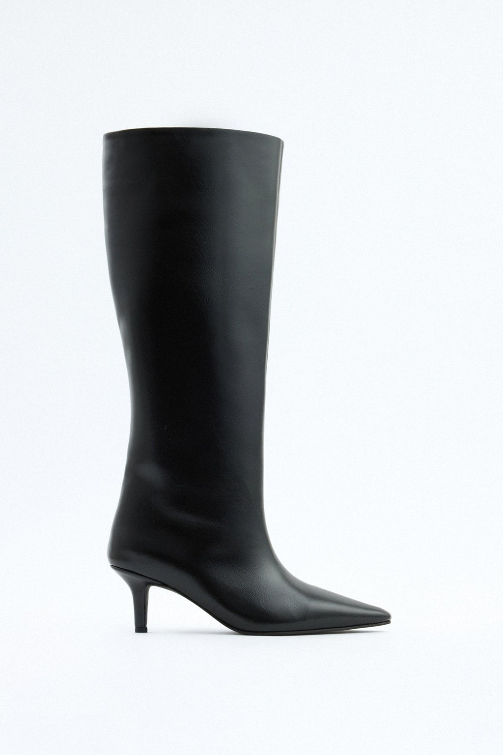 Mona | Botas de Cuero hasta la Rodilla - Negro