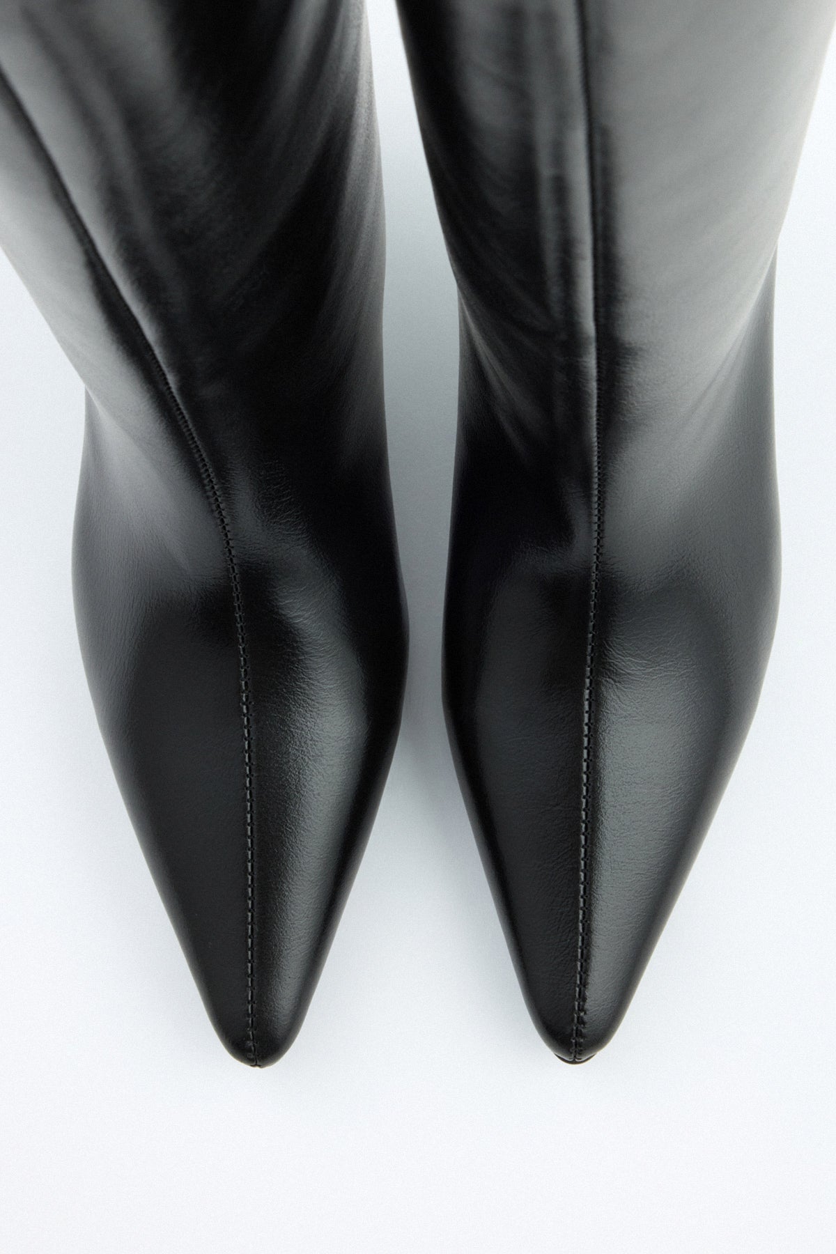 Mona | Botas de Cuero hasta la Rodilla - Negro