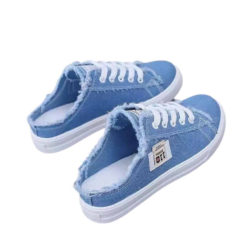 BREEZA™ | Zapatillas Mules Vaqueras para Mujer Diseño Deshilachado Casual